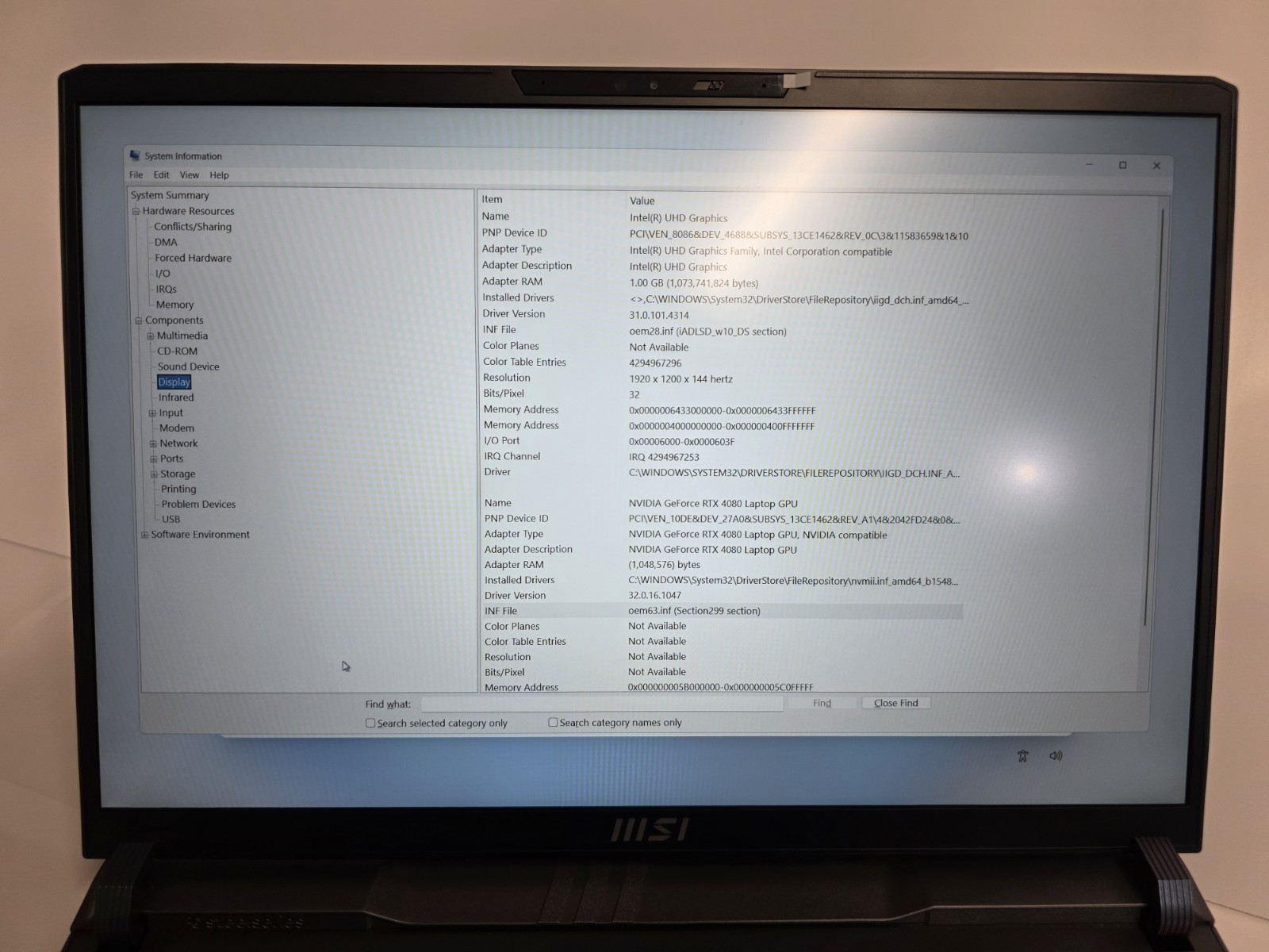 MSI Vector GP68HX 12V 16″ 144Hz FHD+ Gaming Laptop – RTX 4080 (New RAM & SSD)