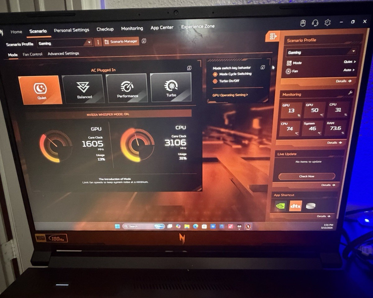 Acer Nitro V 16 16″ i7 2.50GHz 16GB 954GB SSD RTX 3050 W11H Black
