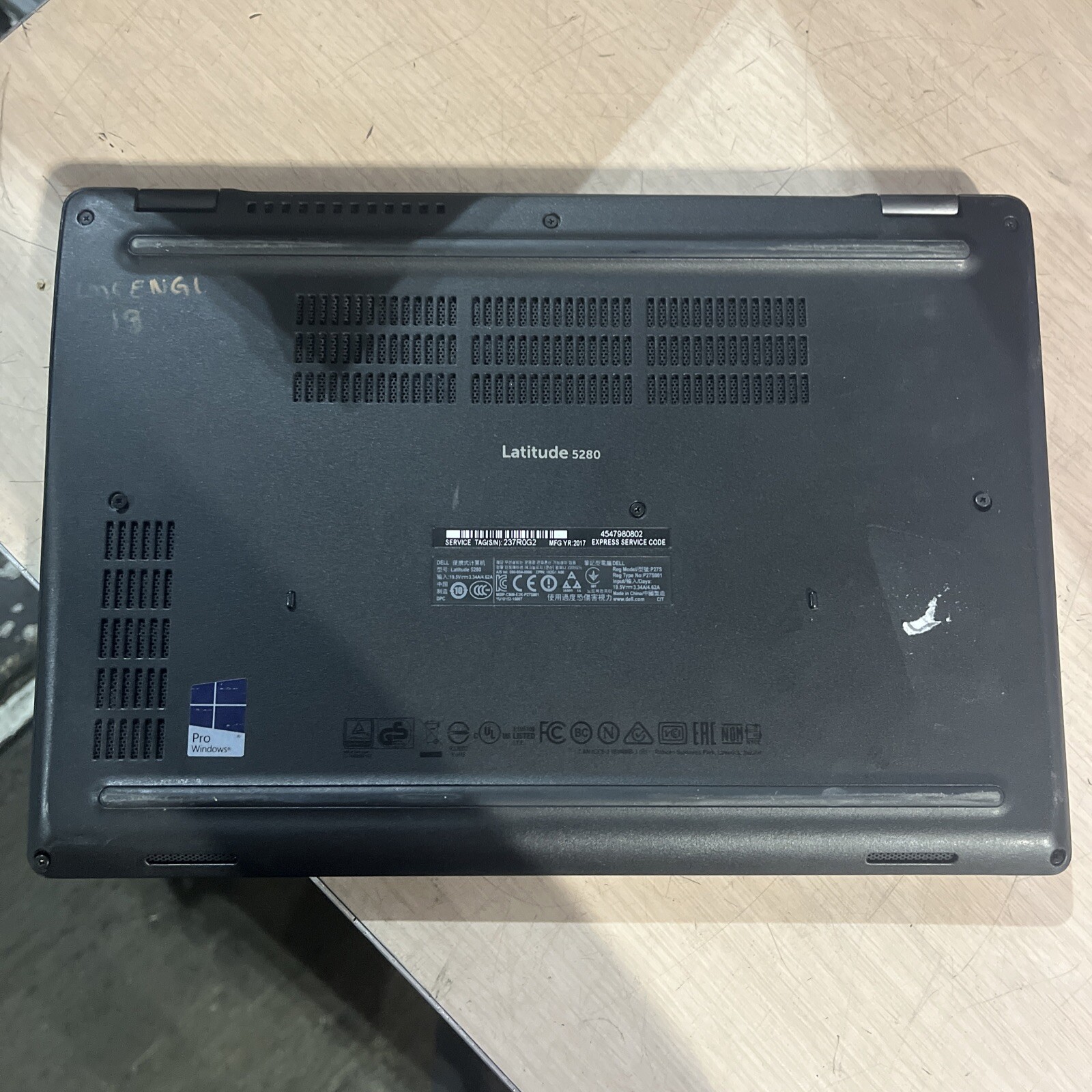 DELL LATITUDE 5280 INTEL CORE I3-7100U 2.40GHZ 8GB RAM NO HD