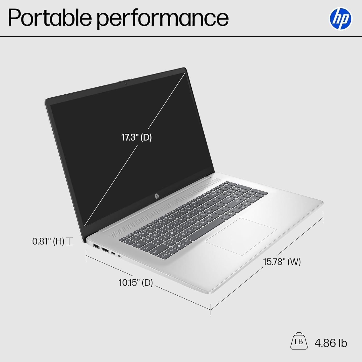 HP 17″ Touchscreen Laptop, Intel Ultra 7 255U, 32GB RAM + 1TB SSD, Win11 Pro
