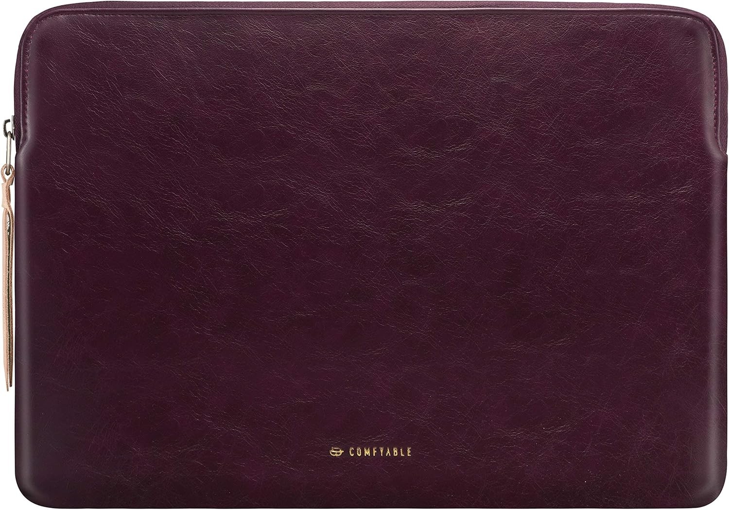Berry Brown Slim PU Leather Sleeve for 13/14 Inch MacBook Air & Pro Laptops