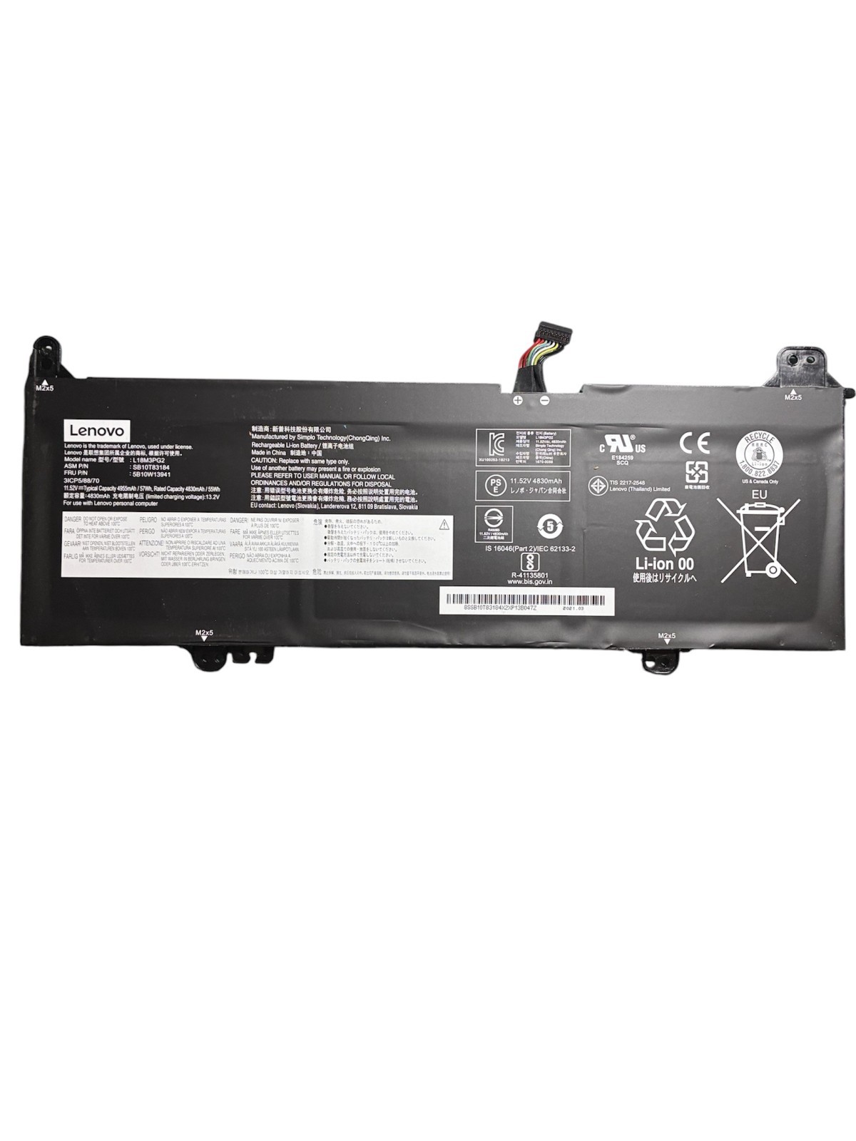 5B10W13941 Lenovo 14e Chromebook Model 81MH0006US Battery Lenovo OEM Battery