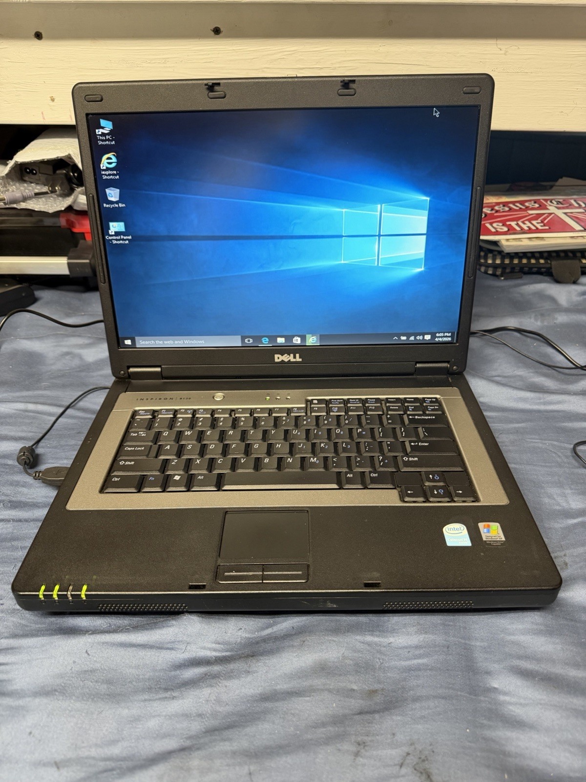 Dell Inspiron B130 Laptop, Win10Home,Centrino 1.80Ghz, 60GB, 2GB, DVD/CDRW, WiFi