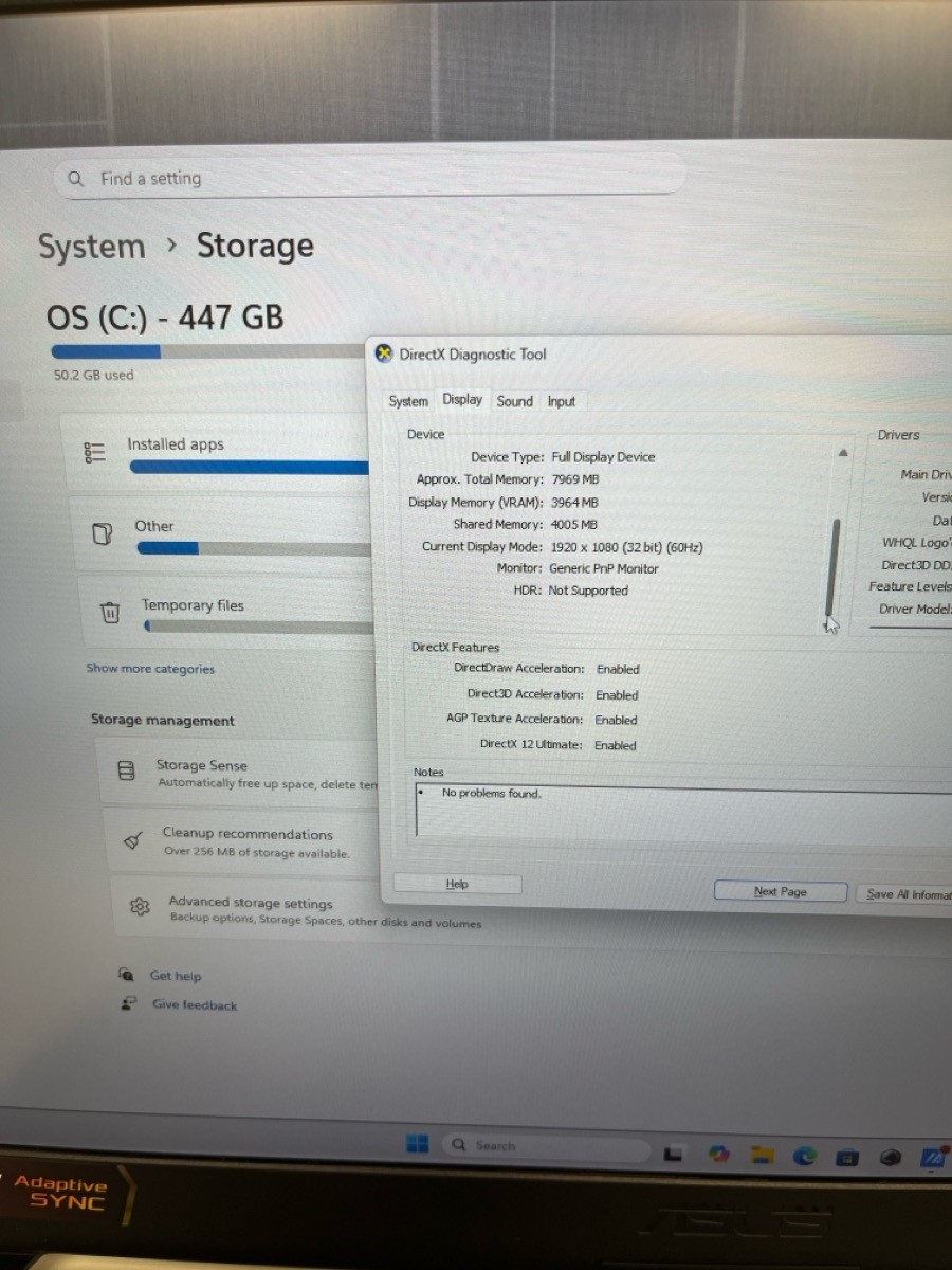 ASUS TUF LAPTOP WINDOWS 11 RYZEN 7 7000 SERIES 8GB RAM, 16 CPU@3.1GH (P04024466)