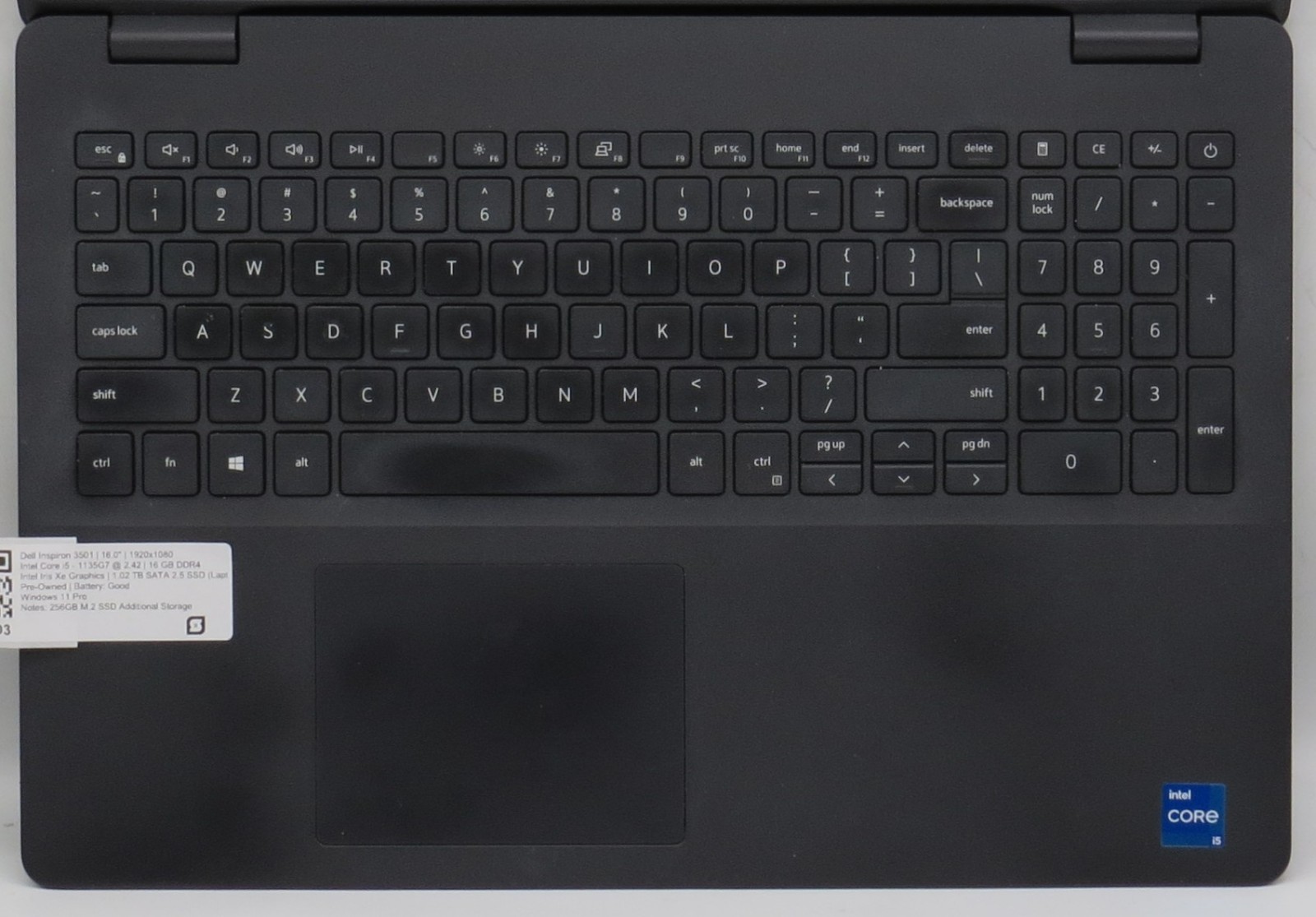 Dell Inspiron 3501 i5-1135G7 @2.42 16GB DDR4 RAM 1TB SSD Win 11 Pro w/AC