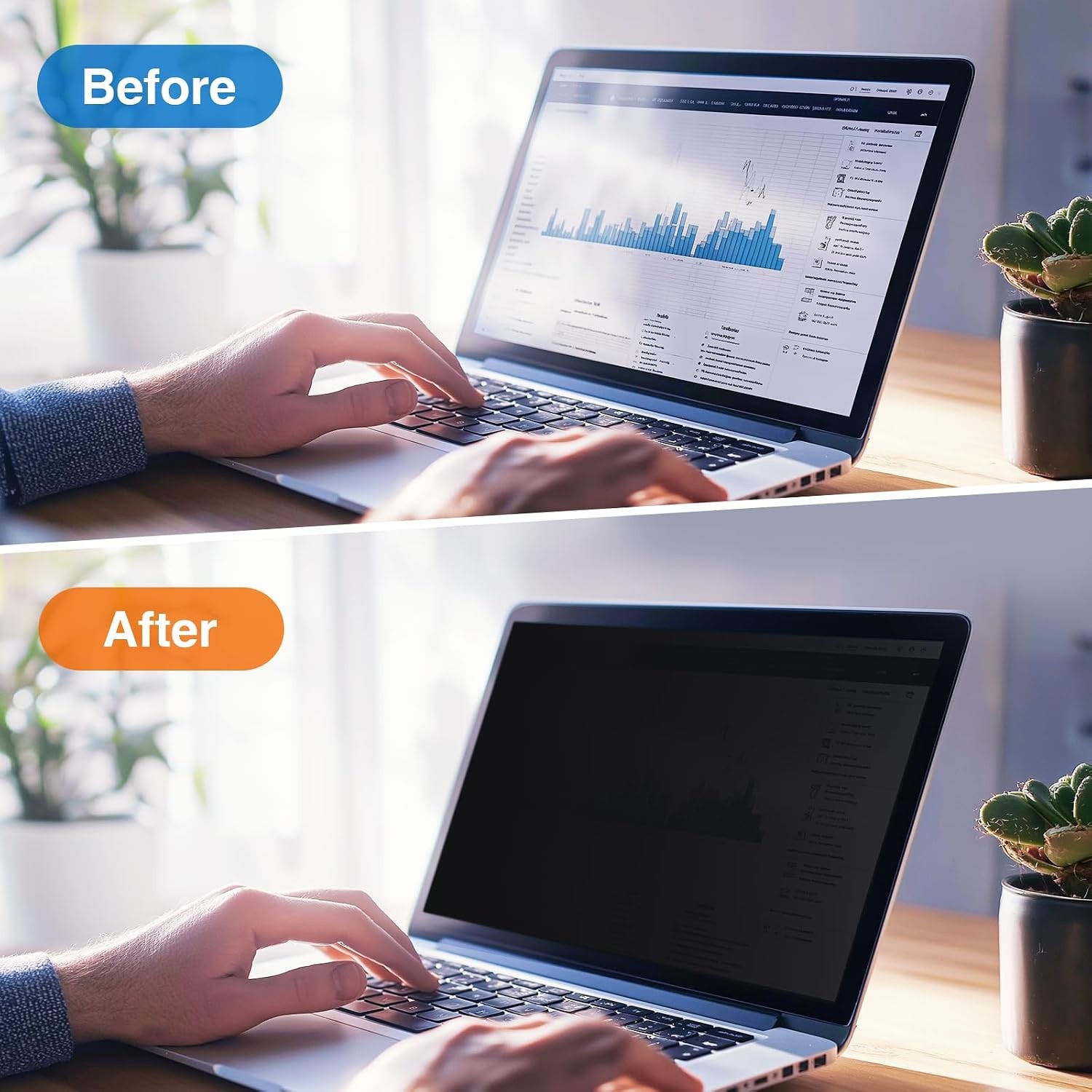 Strong Magnetic Privacy Screen Compatible with MacBook Air 13.6/13 Inch 2022-202