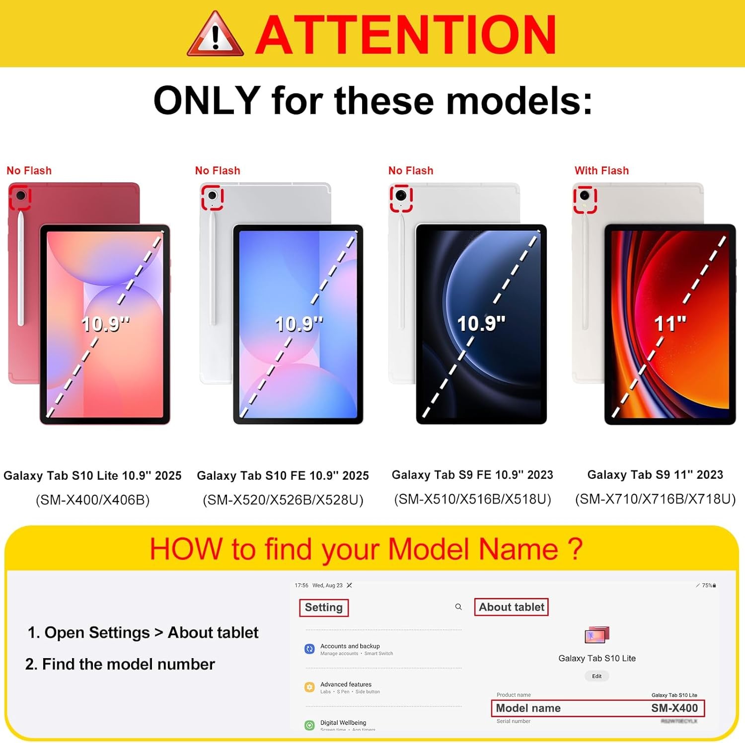 Kids Friendly Case for Samsung Galaxy Tab S10 Lite/S10 FE/S9 FE 10.9 Inch/Tab S9