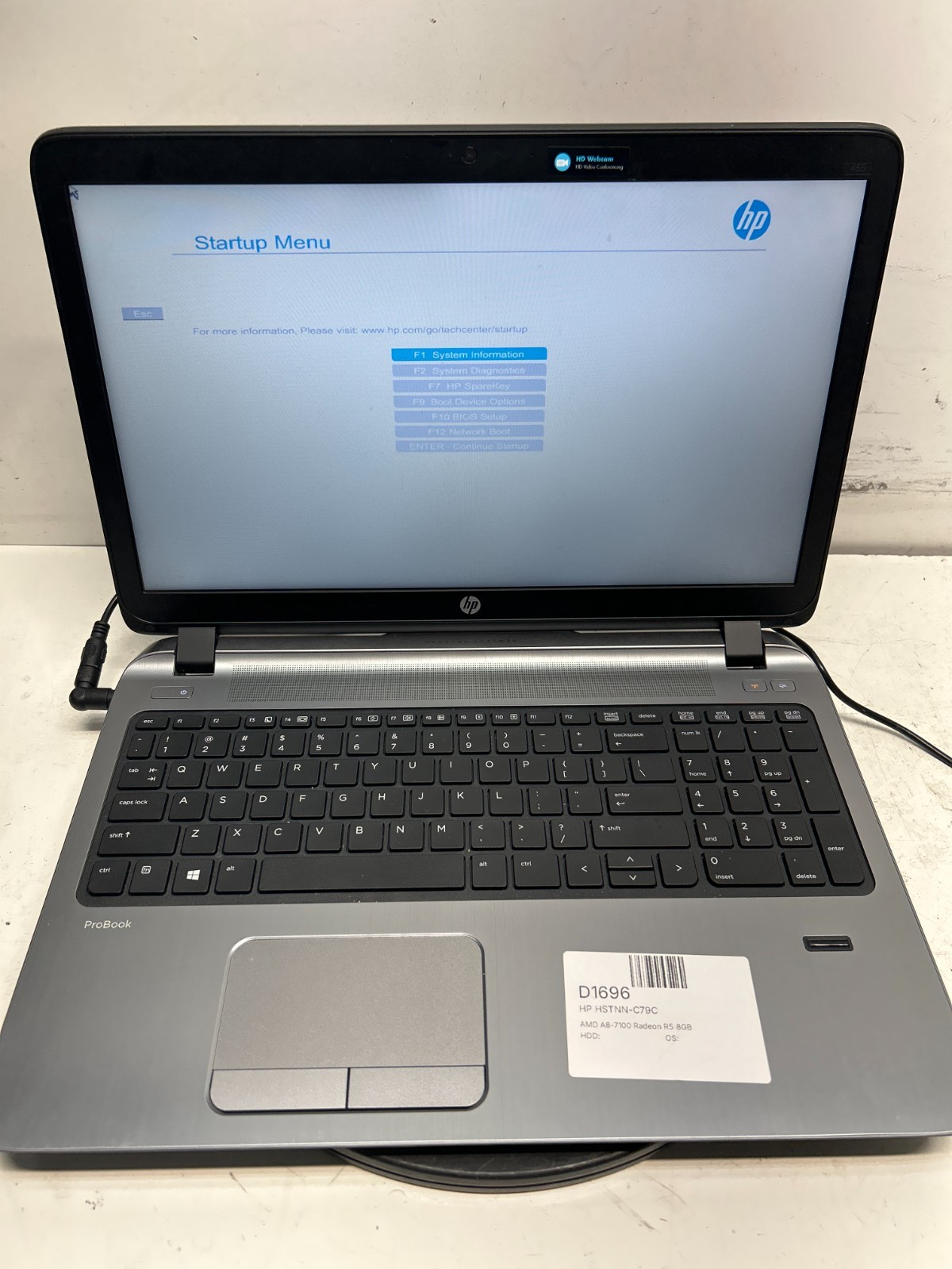 HP ProBook 445 G2 AMD A8-7100 Radeon R5 1800MHz 8GB NO HDD