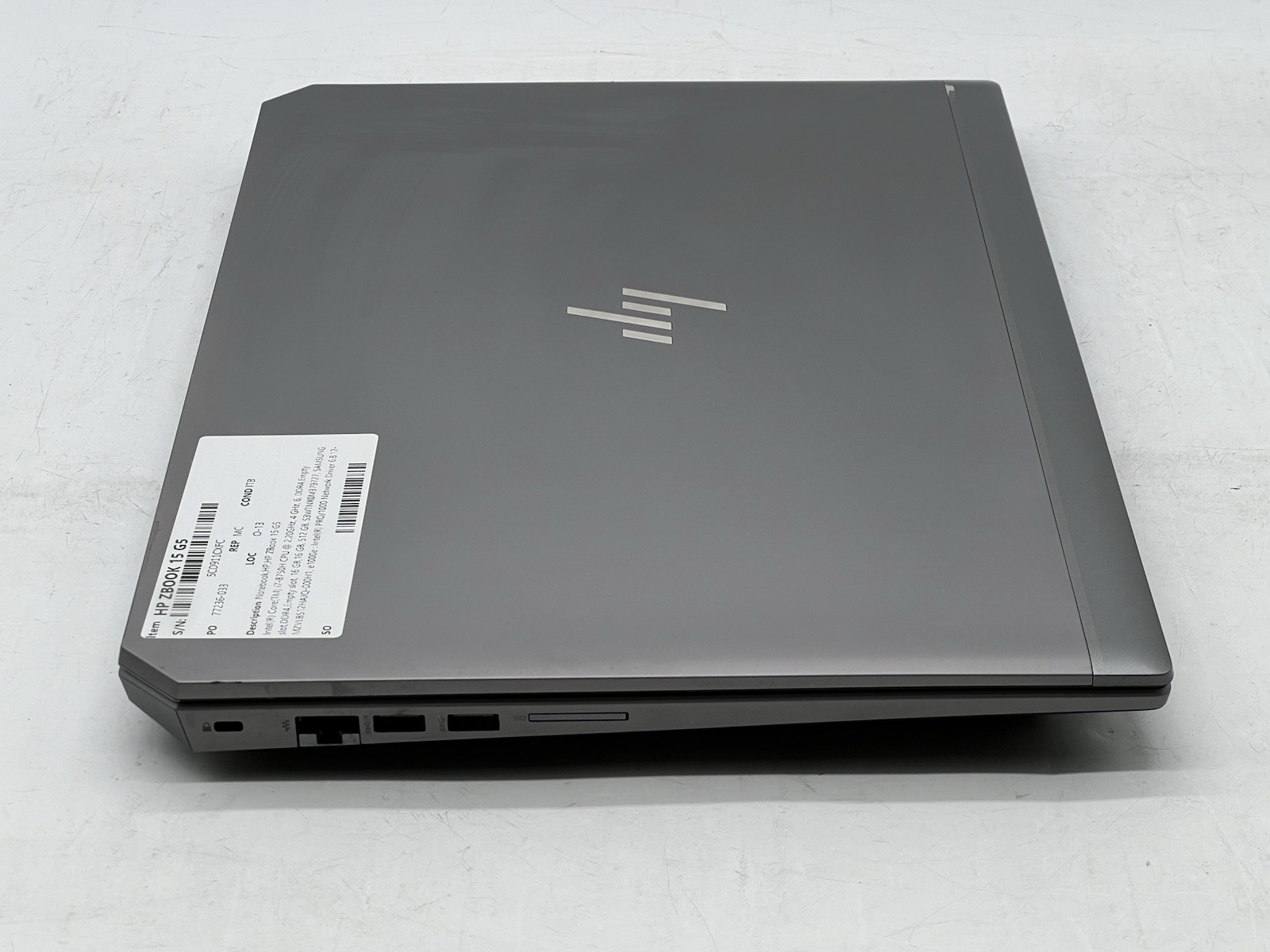 HP ZBook 15 G5, i7-8750H CPU, @ 2.20GHz, 32GB RAM, 512GB NVMe-No OS/AC
