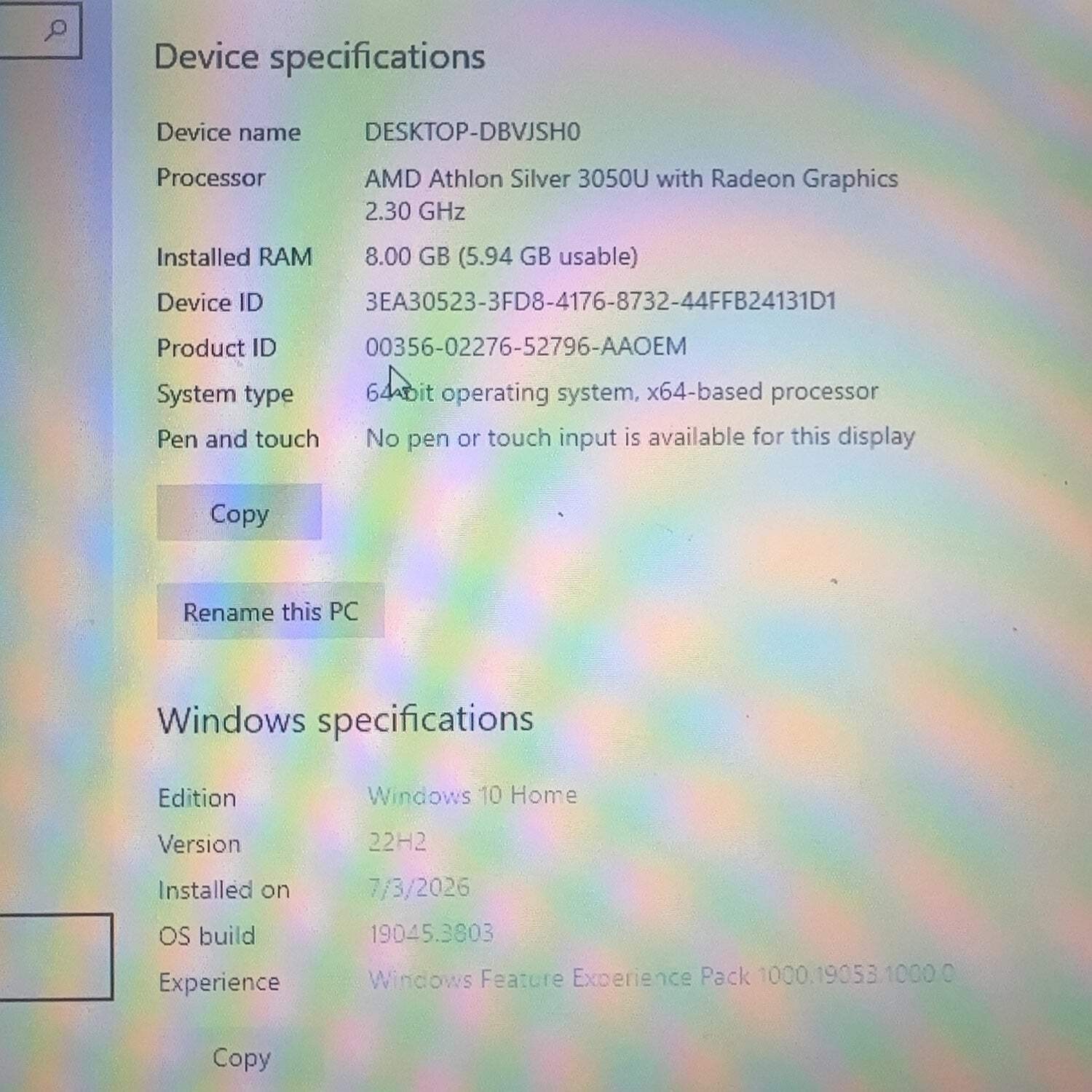 Acer Aspire 3 A315-23 15.6″ Athlon Silver 3050U 2.3GHz 12GB RAM 1TB SSD