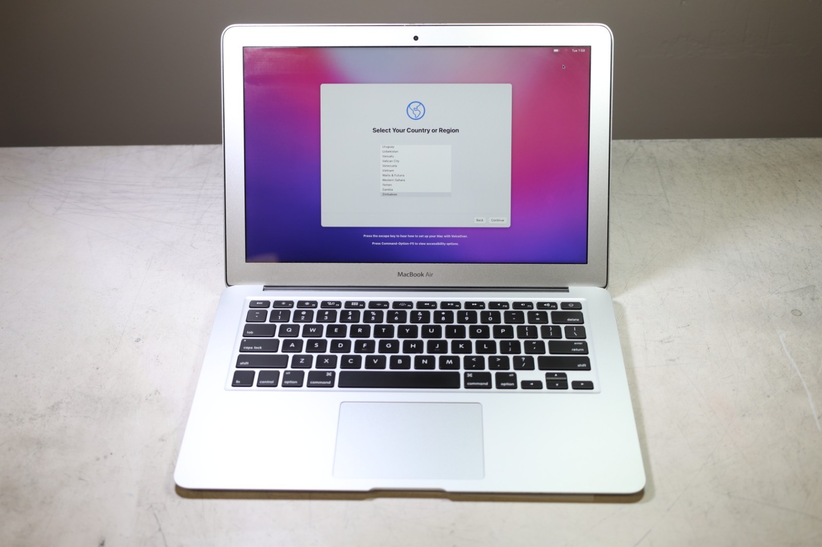 MacBook Air (A1466) Intel(R) Core(TM) i5-5250U CPU @ 1.60GHz-4GB RAM-128GB SSD