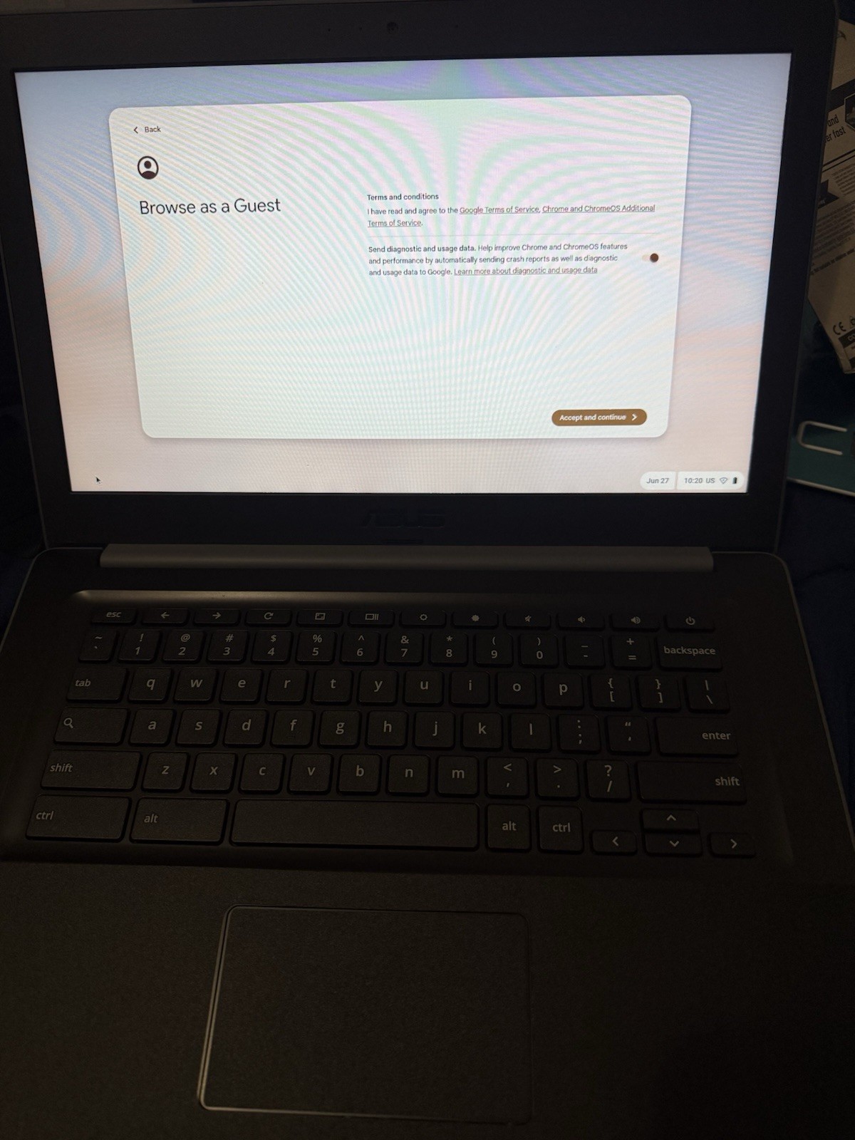 ASUS Chromebook C403 Celeron 4GB RAM, ChromeOS 32GB SSD, U20 Laptop Notebook PC
