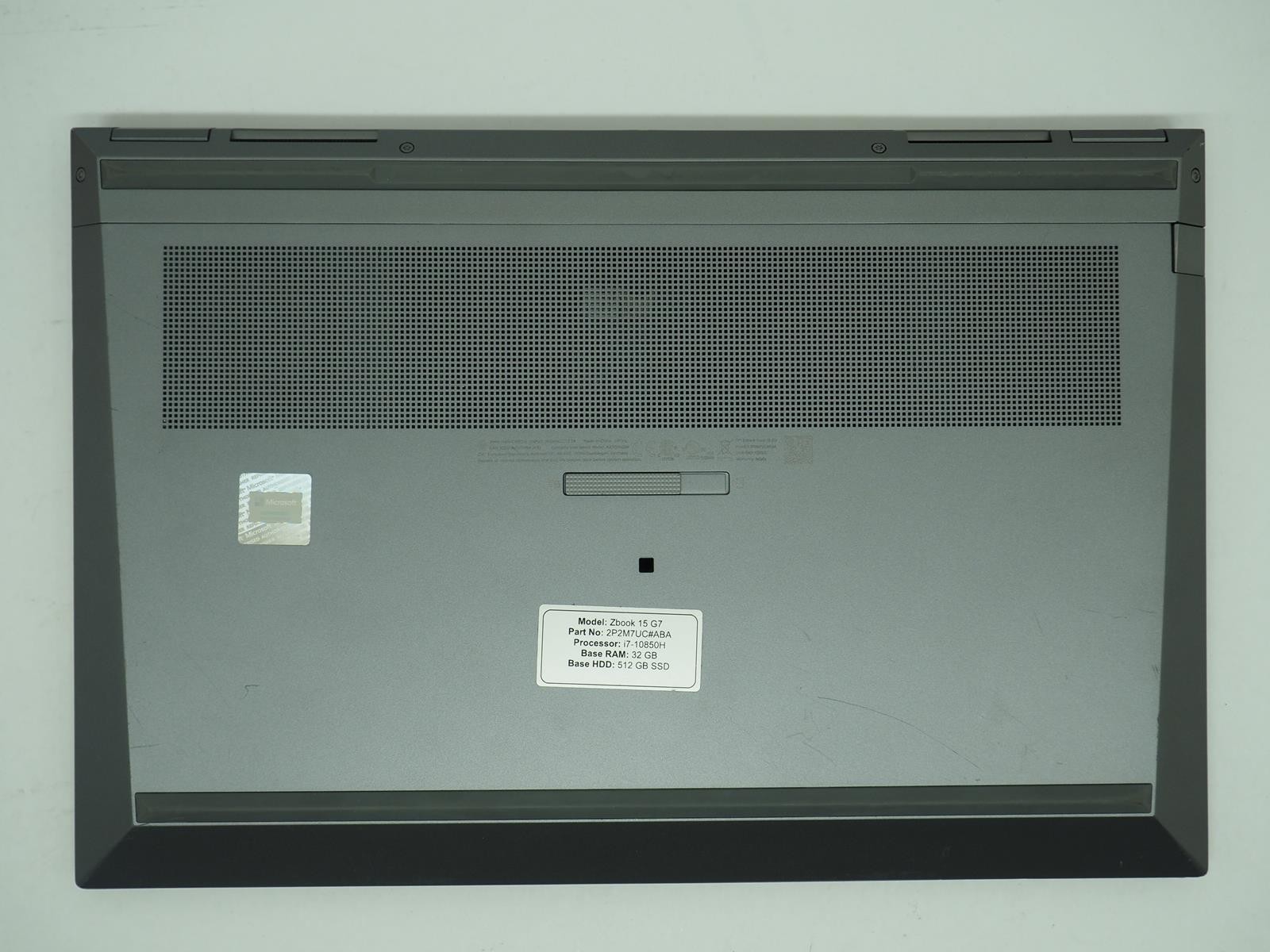 HP ZBOOK FURY 15 G7 15.5″ Intel i7-10850H 2.70GHz 32GB RAM 512GB NVMe Grade B
