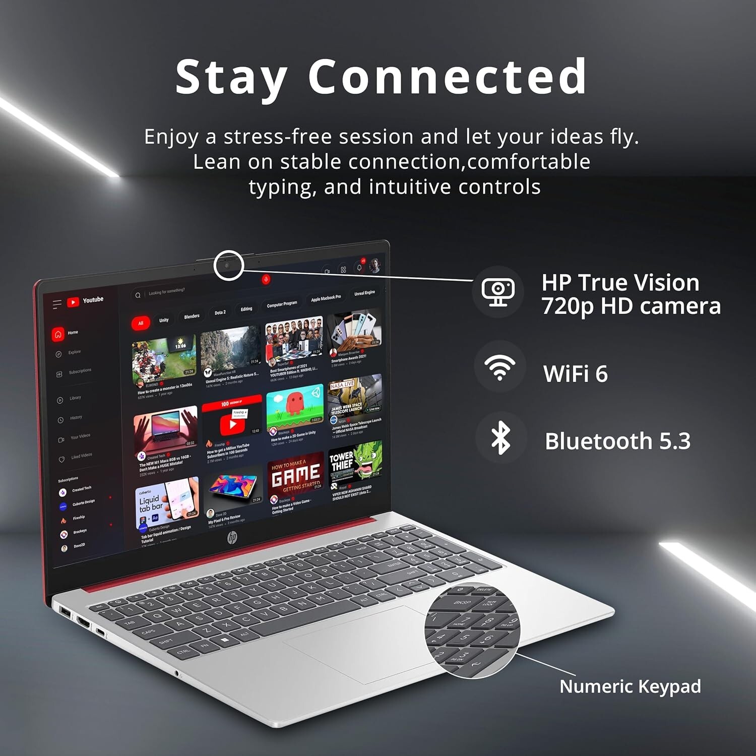 HP Slim Laptop 15.6″ Intel N200 Up to 16GB RAM & 128B SSD Win11 Pro+OFFICE – Red