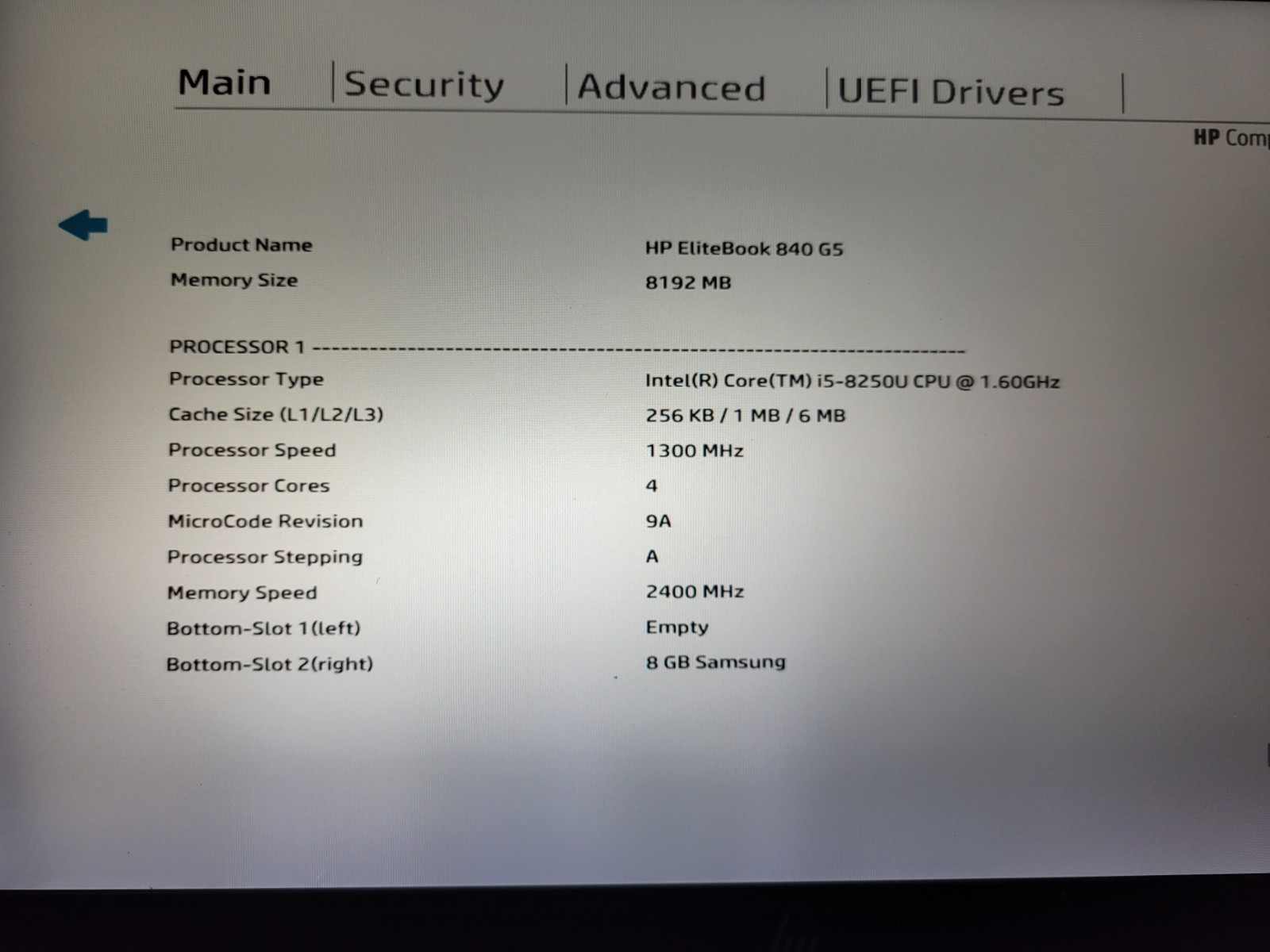 HP EliteBook 840 G5 i5-8250U@1.6GHz 8GB RAM *No Battery/HDD/OS/BIOS* | C856