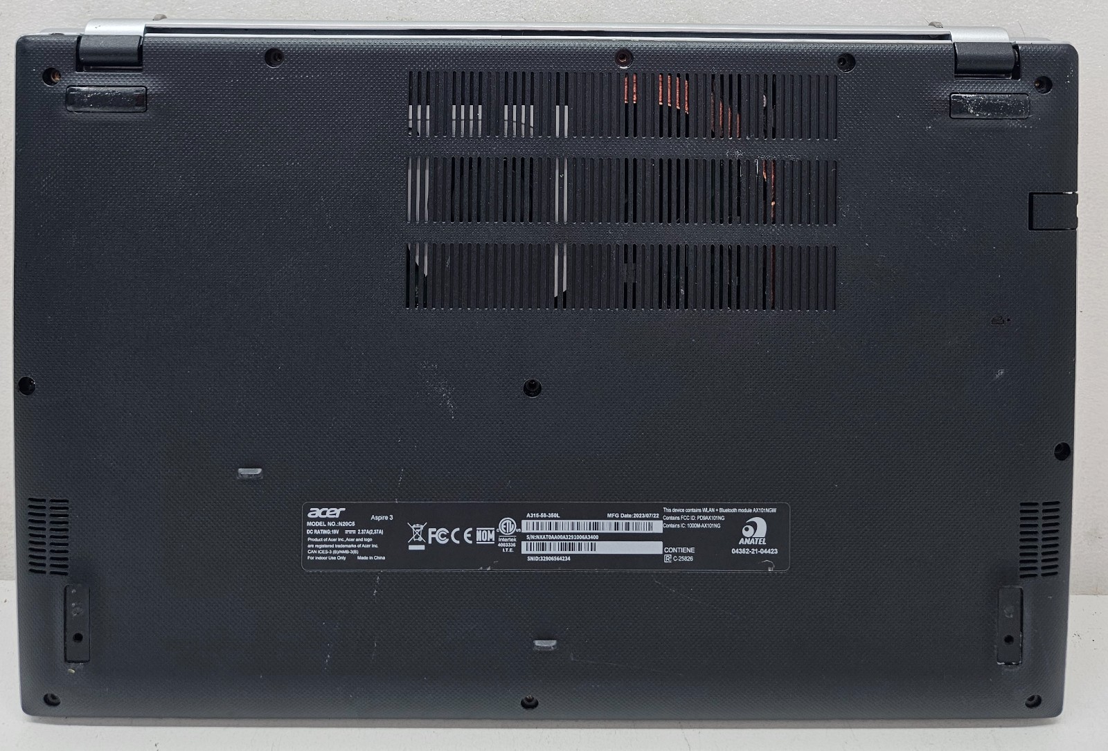 Acer Aspire 3 A315-58-350L Laptop Intel Core i3-1115G4 NO RAM/HD/OS/POWER (FL)