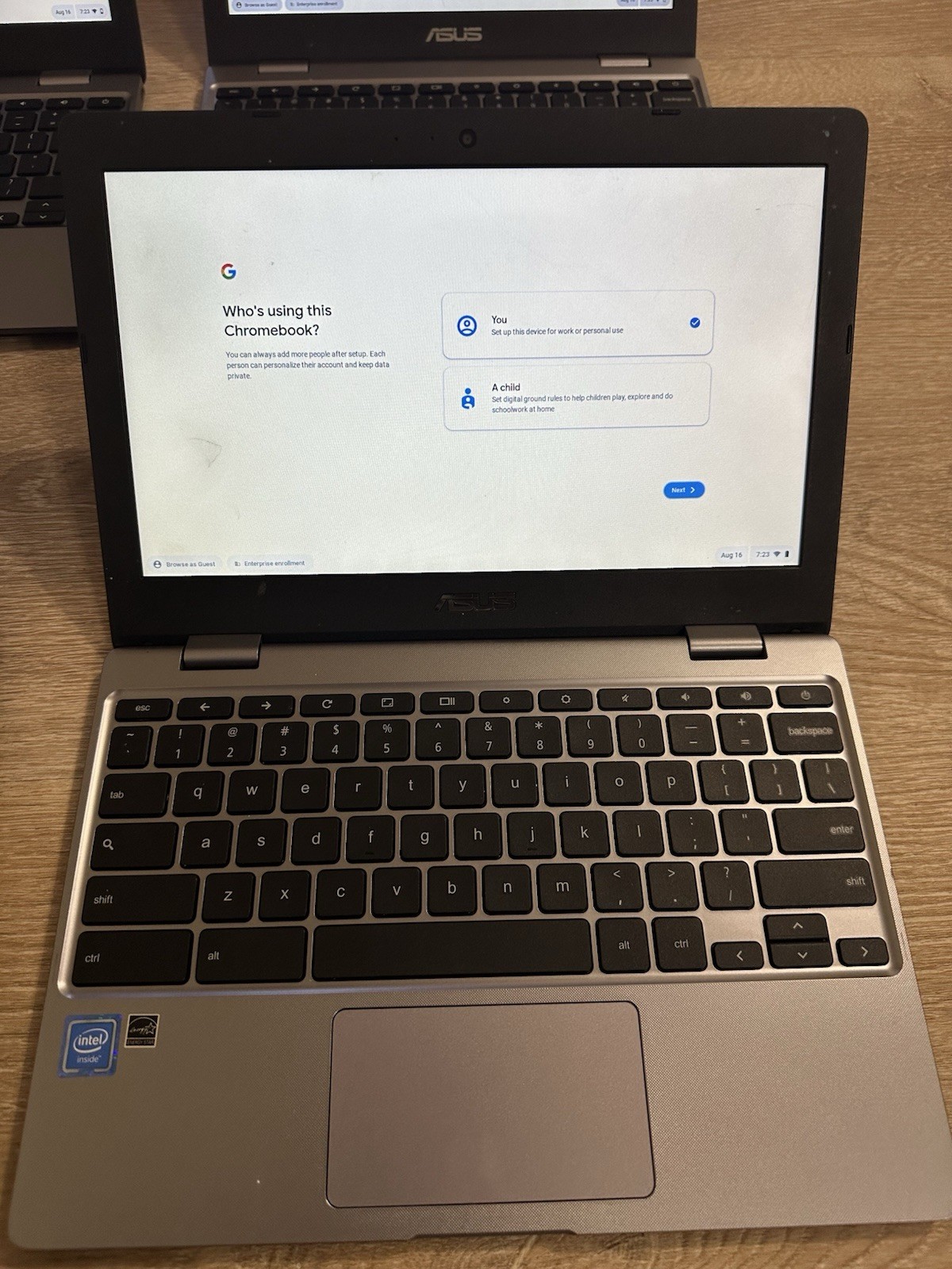 ASUS Chromebook CX22N 11.6-inch HD Non-Touch 32GB eMMC -LOT OF 5 UNITS-CHARGERS