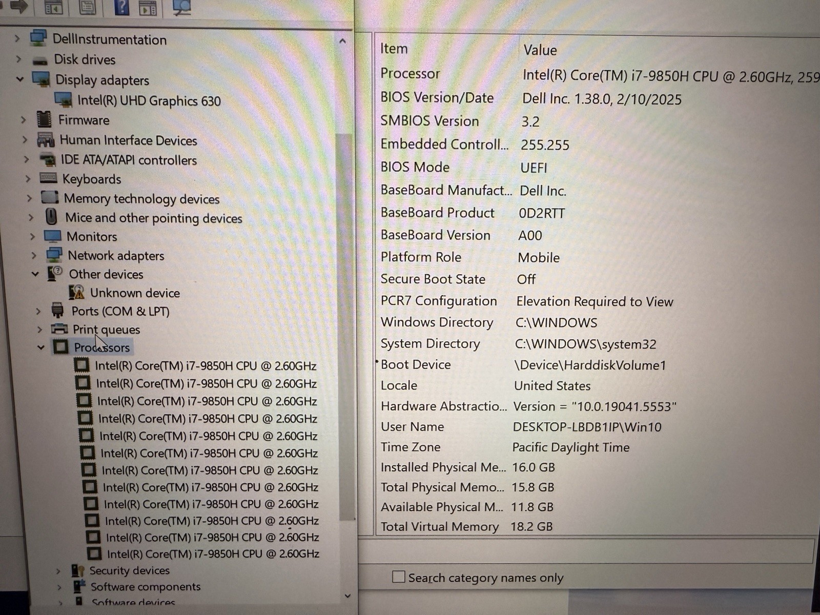 14″ Dell Latitude 5401 | Hex i7-9850H @4.80GHz w/UHD | 1TB SSD | 16G | Win10