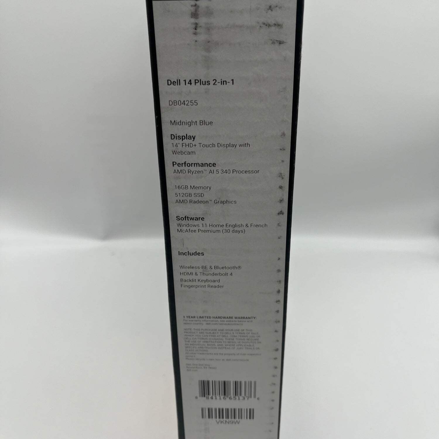 Dell 14 Plus 2 in 1 DB04255 14″ Ryzen 5 AI 340 2.0GHz 16GB RAM 512GB SSD