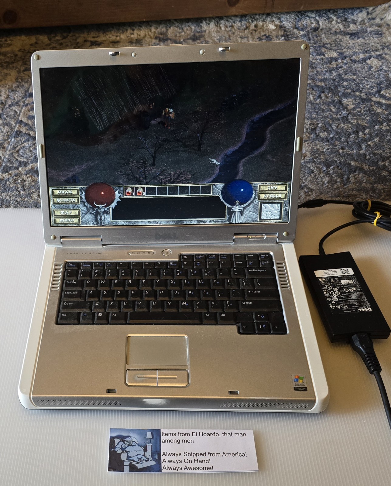 Dell Inspiron 1501 15.4″ AMD Turion 64 2.0GHz 2GB RAM 80GB HDD Radeon XP Works!