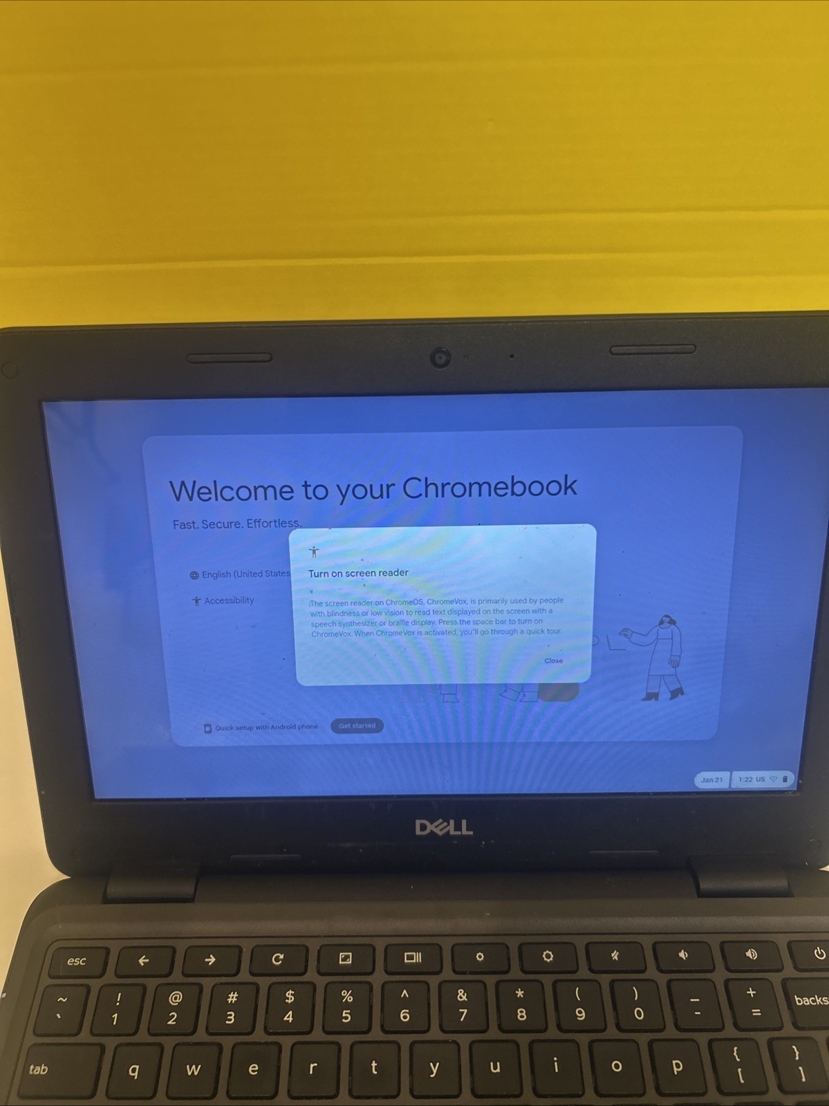 Dell Chromebook 3100 Touchscreen Bezel details Tested Working No Charger