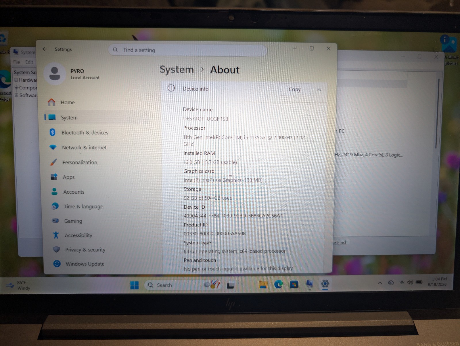 HP ZBook FireFly 14 G8 14″ i5-1145G7 2.60GHz 16GB RAM 512GB M.2 SSD WIN11