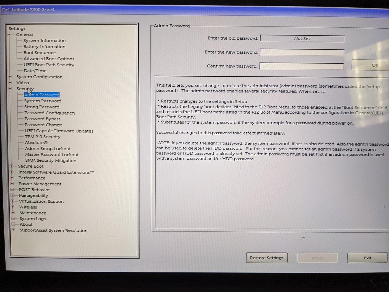 DELL LATITUDE 7200 2-IN-1 i5-8365U @ 1.60GHz, 8GB RAM, NO HDD/OS – (FOR PARTS)
