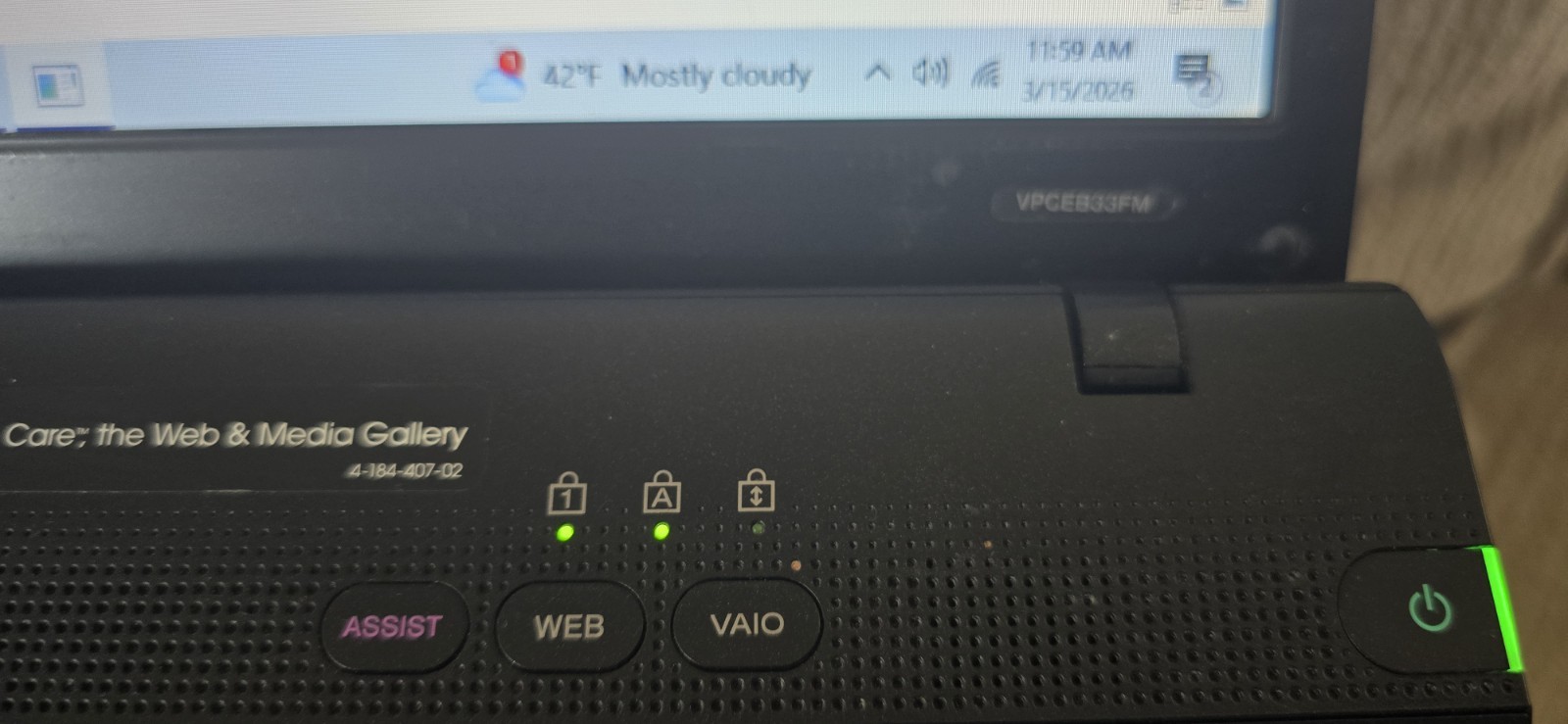 Sony VAIO PCG-71318L Intel Core i3 M370 15.6″ Laptop 4 GB RAM Win10 MS OFFICE