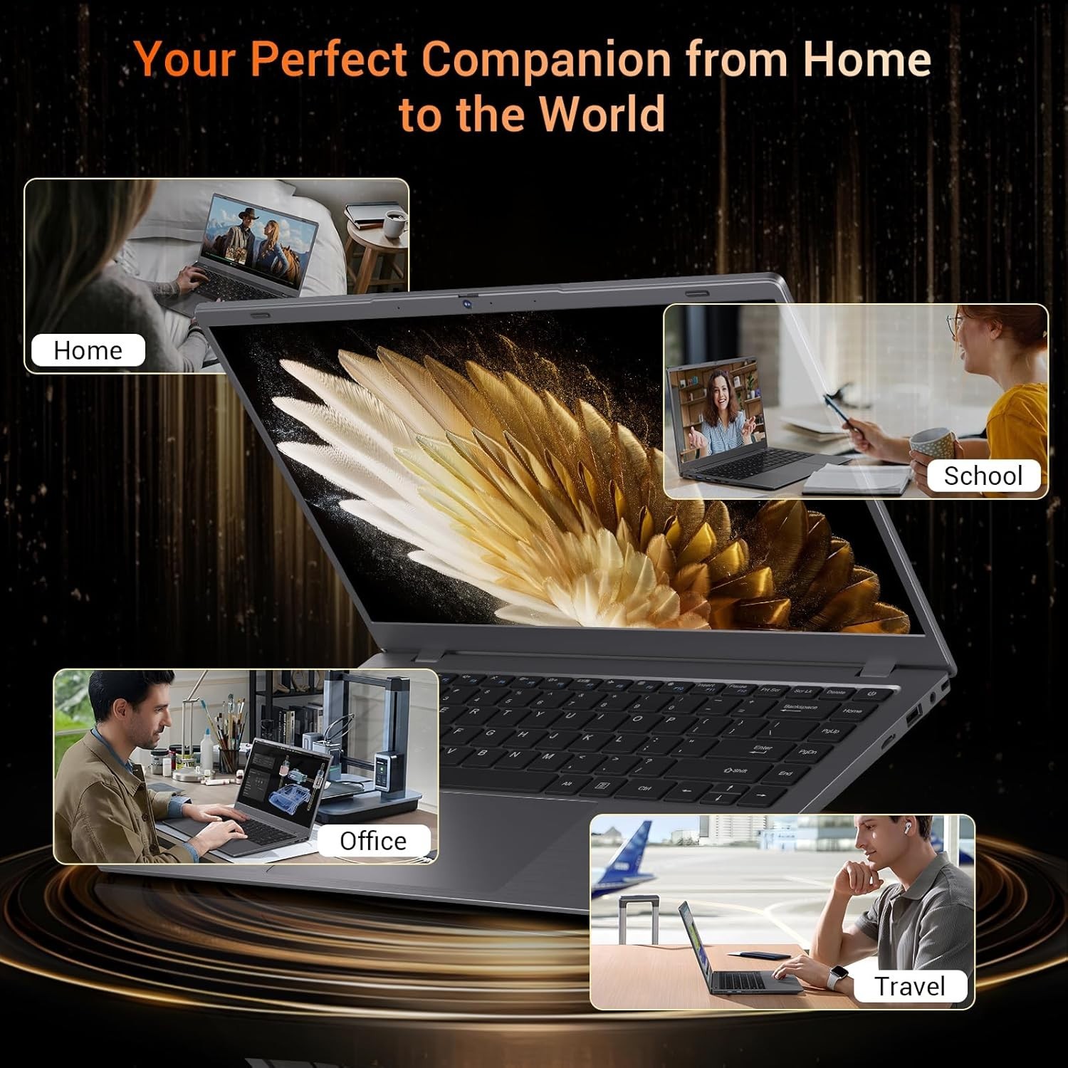 Feather-Light 2.86 lbs 14-Inch Laptop with 16GB RAM & Bluetooth 5.2 Connectivity