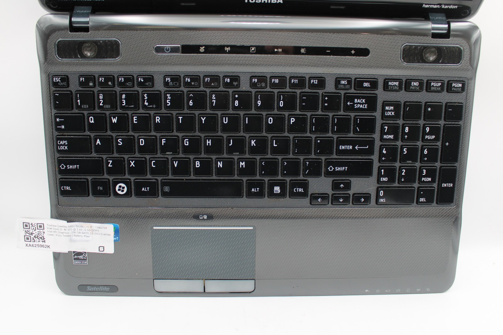 Toshiba Satellite A665-S6086 _ i3-M370 @ 2.4 _ 4GB RAM _ 256GB SSD _ No OS
