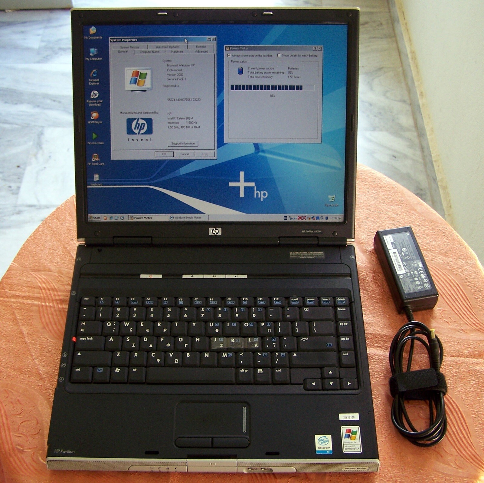 HP ZE-2000 Laptop 15″ Intel Celeron M 1.5GHZ 512GB ram 40GB HD -ze2101 4125 5730
