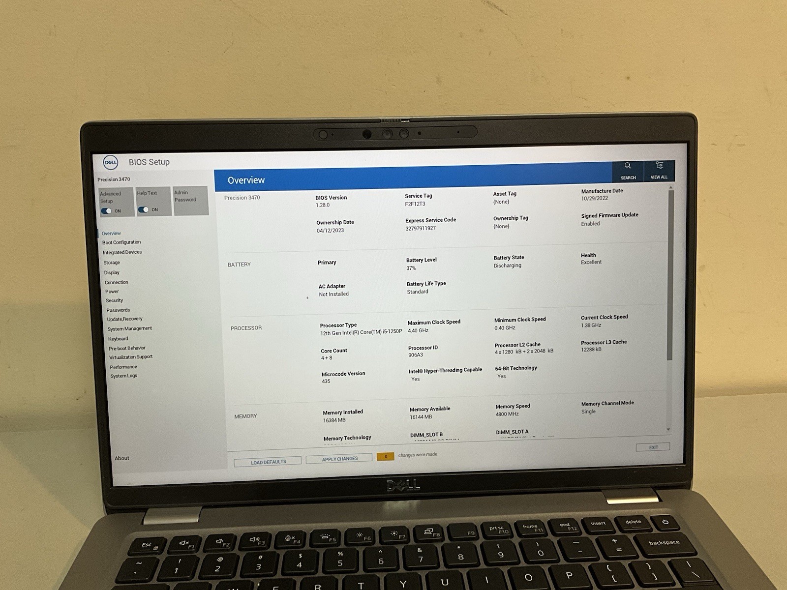 Dell Precision 3470 Used 14″ i5-1250P, 16GB RAM, 512GB SSD Windows 11 Pro