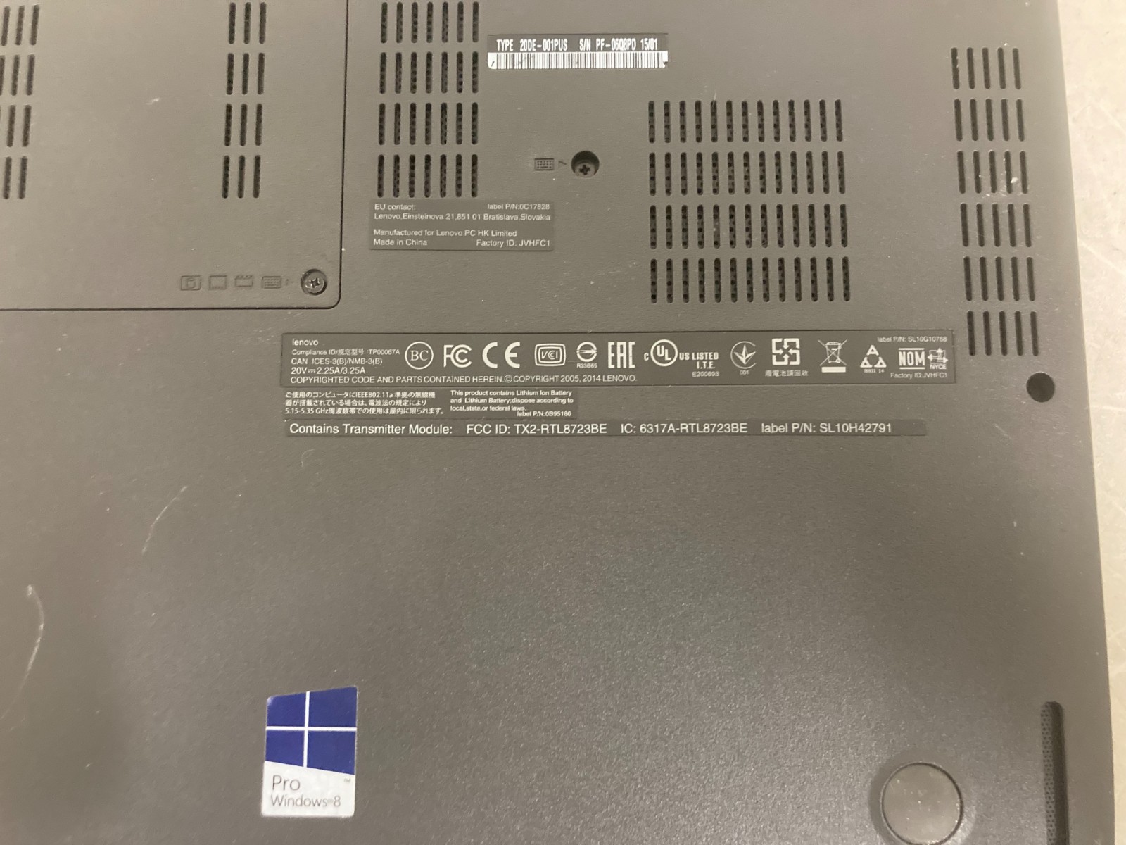 Lenovo ThinkPad E550 15″ Laptop Intel Core – Boots, Battery Error