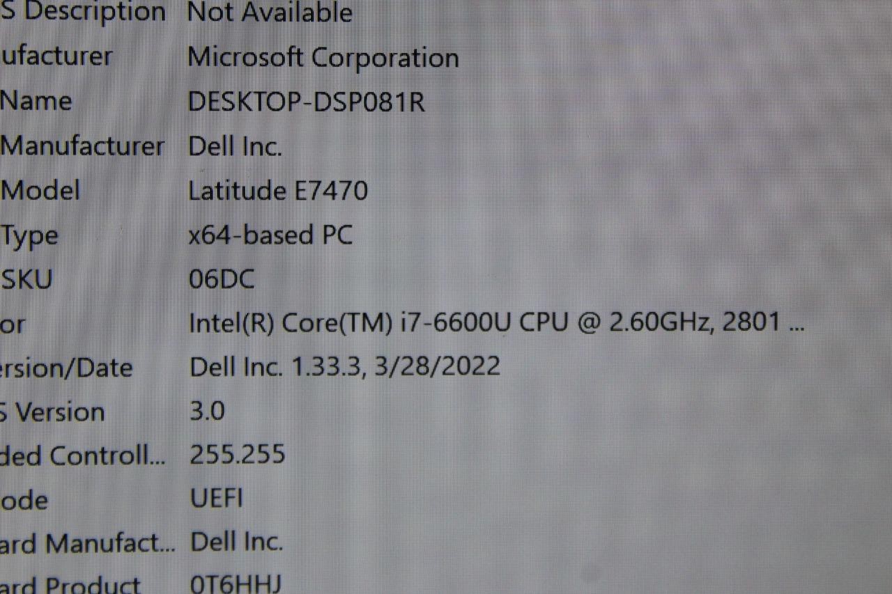 Lot of 2~ Dell Latitude E7470 14″ Laptop i7-6600U 2.6GHZ 8GB RAM 256GB SSD W10P