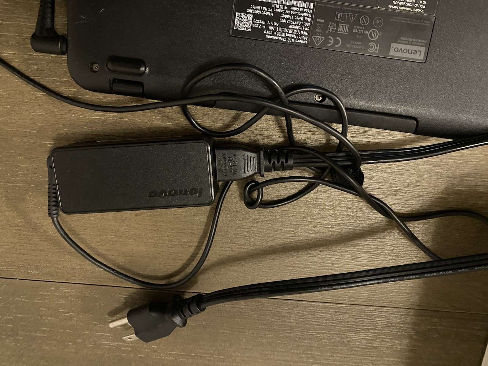 Lenovo Chromebook N23 80YS Power Adapter Charging Cord Included