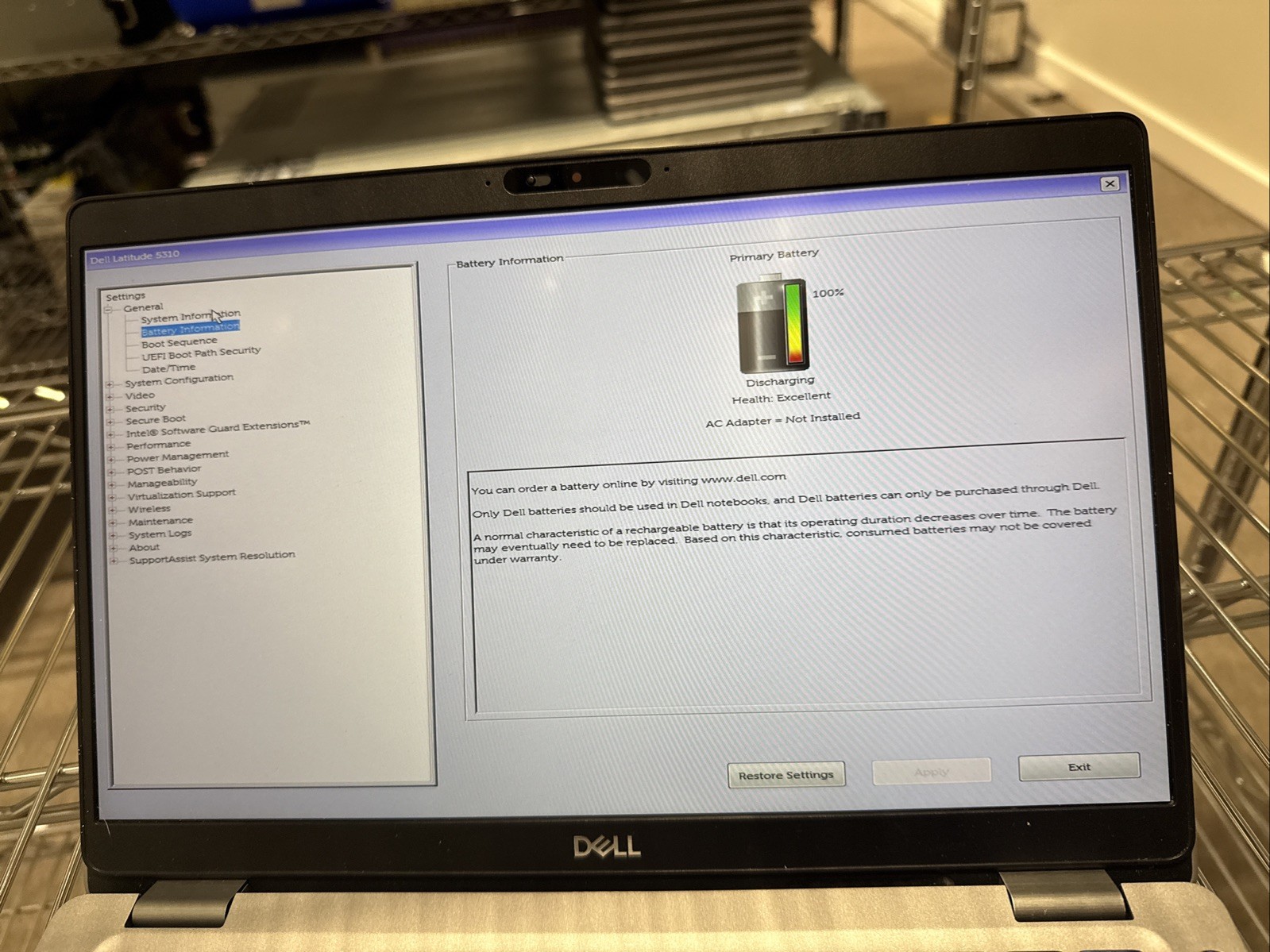 Dell Latitude 5310 Intel i5-10310U 1.7GHz 4GB RAM NO SSD NO HDD NO OS *READ*