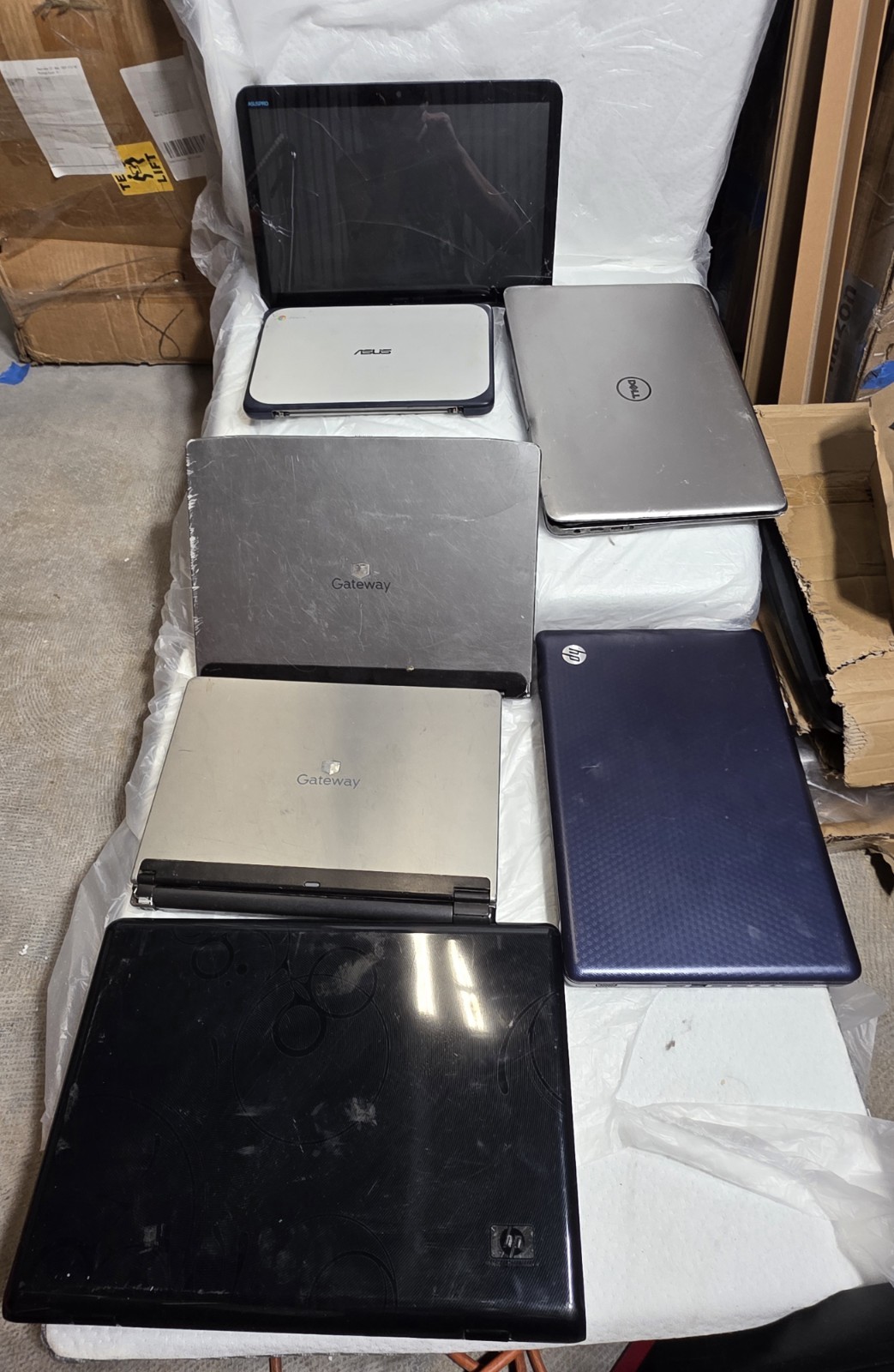 7 LOT Laptop PARTS & REPAIR Asus DELL GATEWAY HP