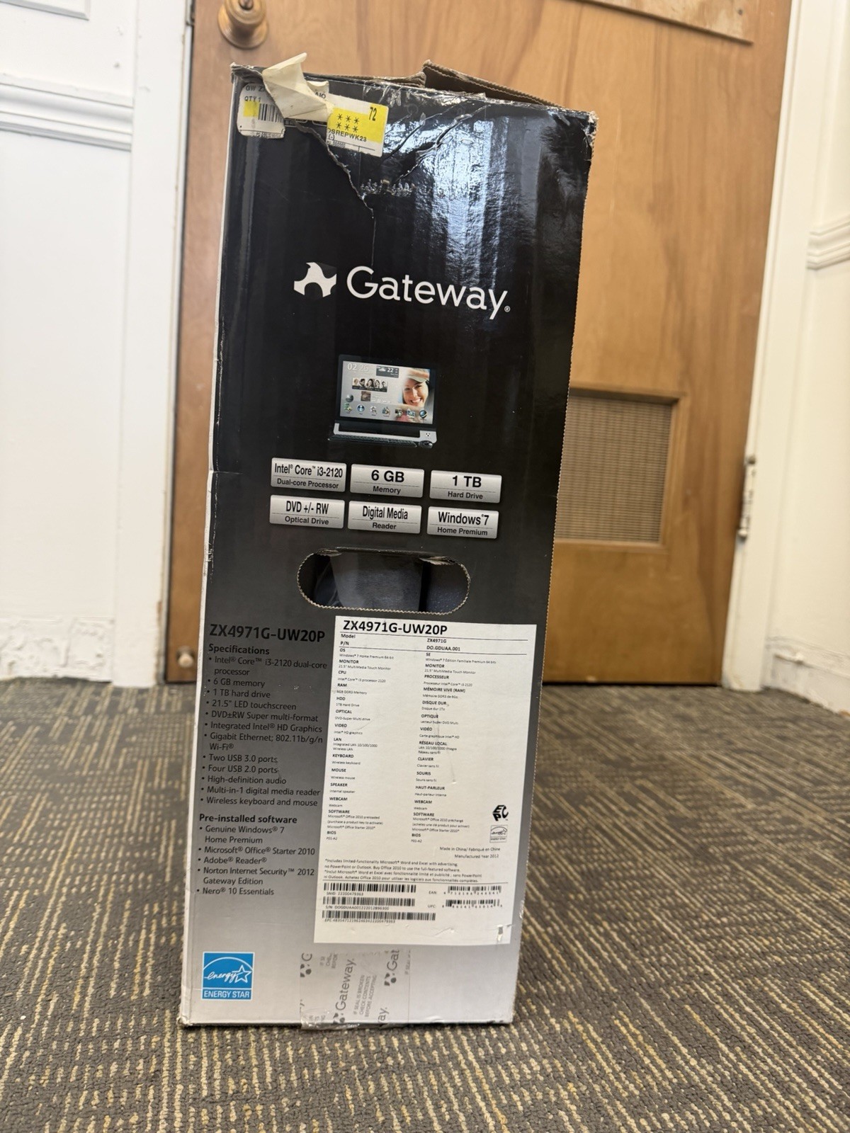 Gateway ZX4971G-UW20P Touch PC – Good Screen – Intel i3 -Read Desc