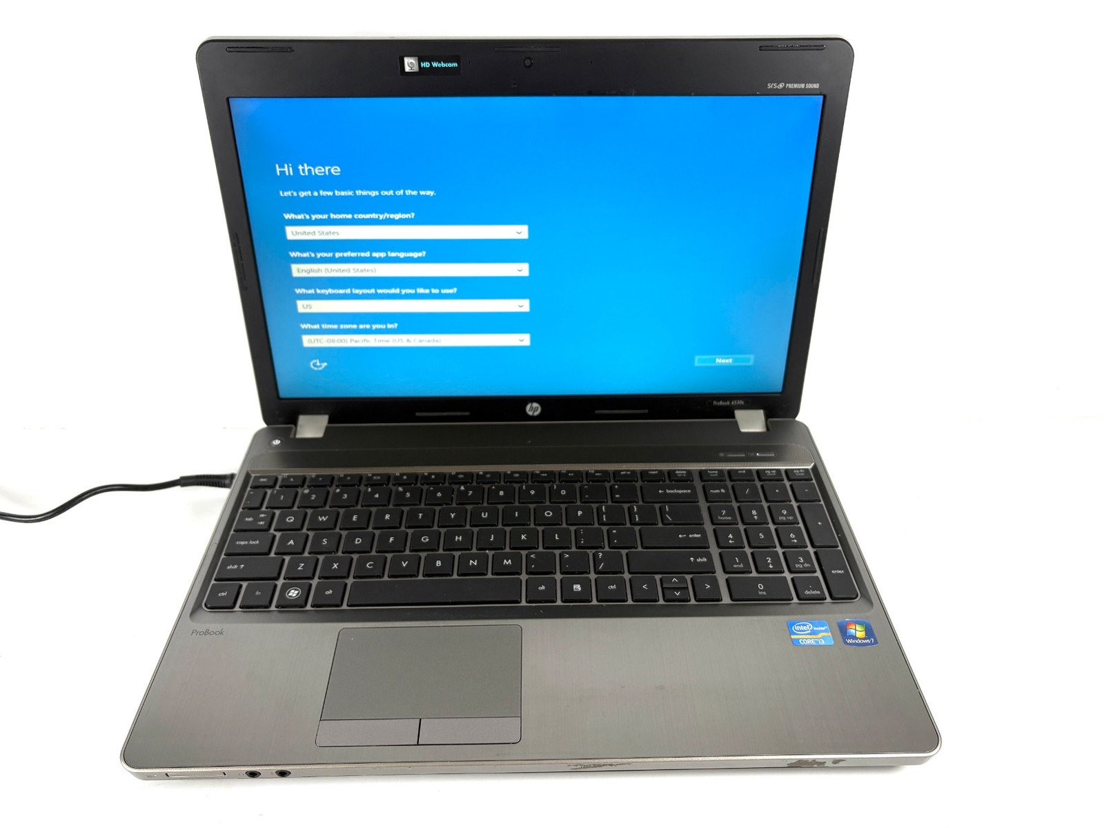 HP ProBook 4530s – 15.6″ HD, 2.3GHz i3, 4GB RAM, 500GB HDD, Windows 10 Pro
