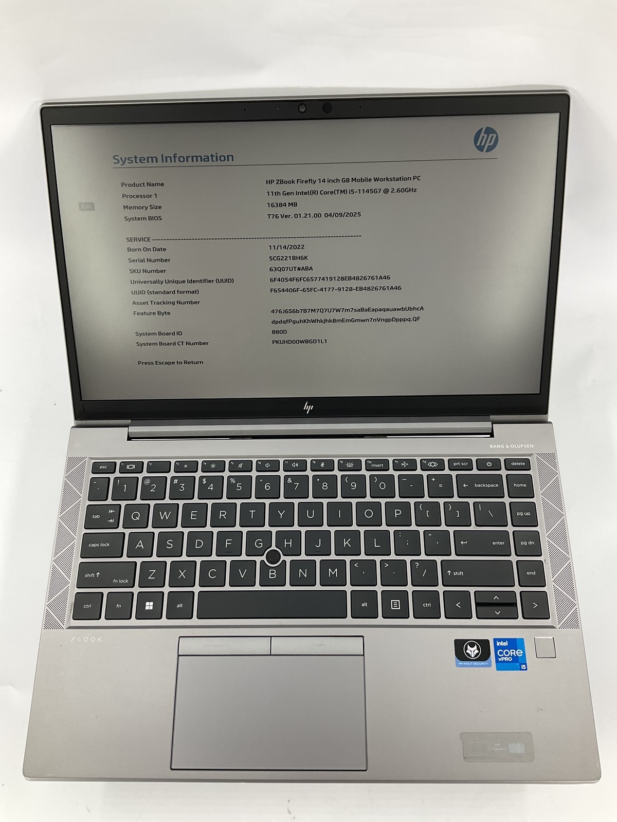 HP ZBook Firefly 14 G8 14″ Core i5-1145G7 256GB 16GB B Win 11 Pro T500