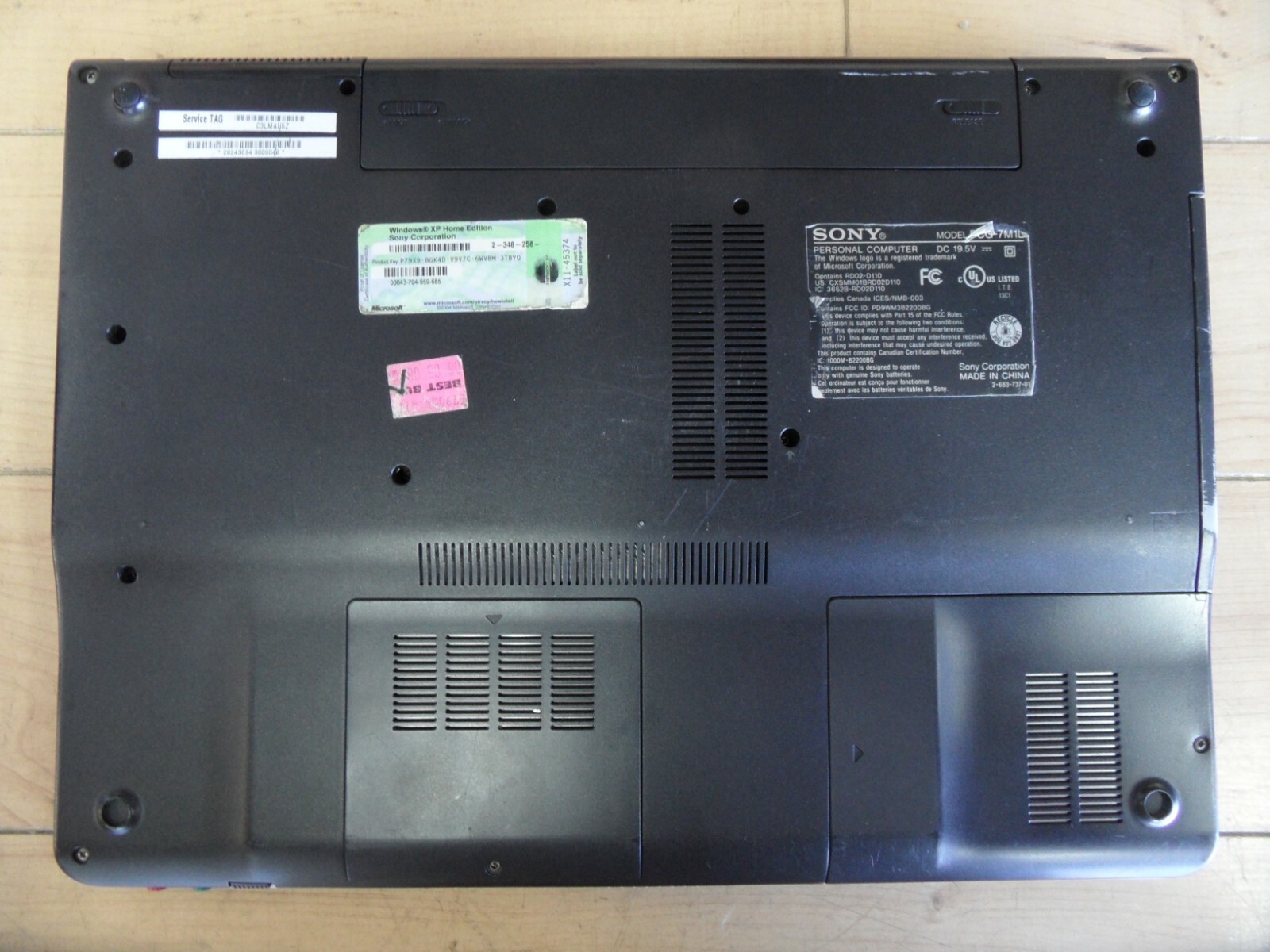 Sony VGN-FS980 Laptop For Parts Posted Bios Hard Drive Wiped *
