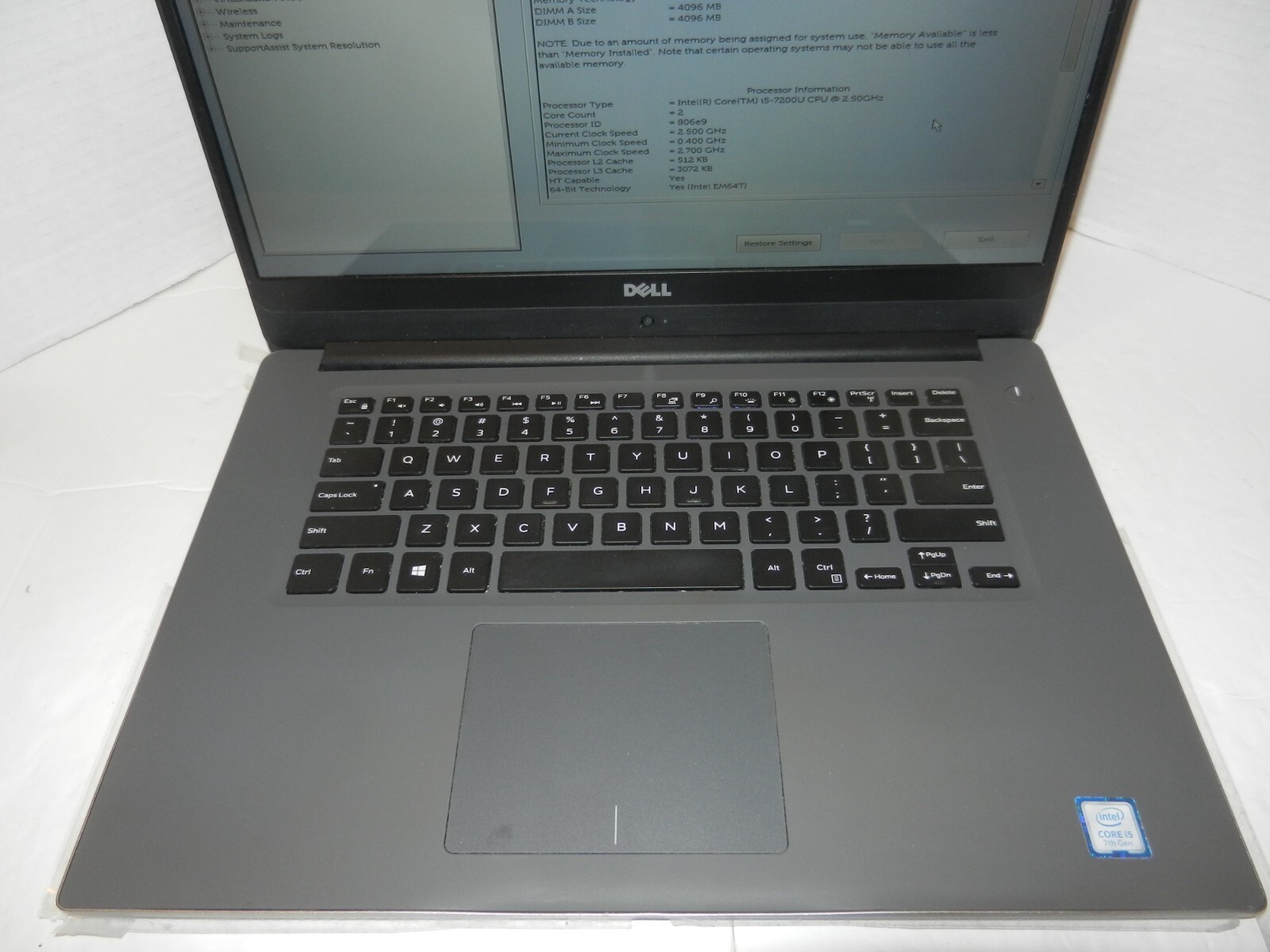 DELL INSPIRON 15 7560 15.6″ CORE i5-7200U 2.5 GHz 8GB RAM 2TB SSD