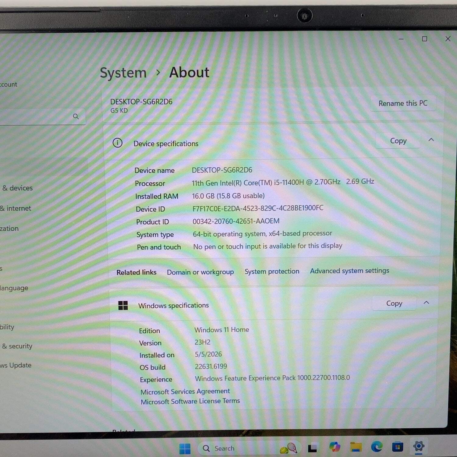 Gigabyte G5 KD 15.6″ i5-11400H 2.7GHz 16GB RAM 512GB SSD GeForce RTX 3060