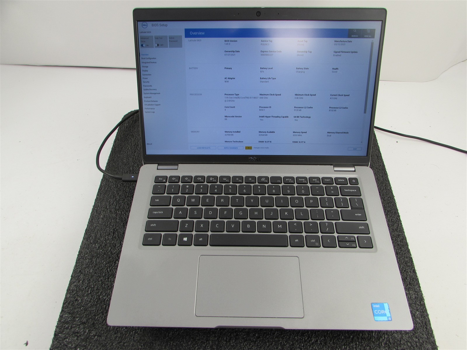 DELL LATITUDE 5420 1920X1080 FHD CORE I5-1145G7 512GB SSD 32GB RAM NO O.S/BATT