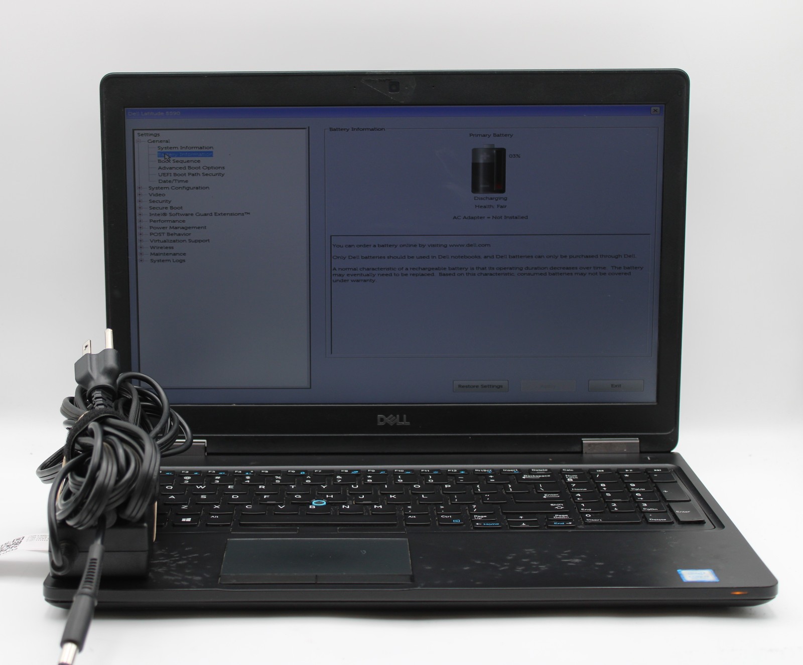 Dell Latitude 5590 _ i7-8650U @ 1.9 GHz _ 16GB RAM _ 256GB SSD _ No OS *READ