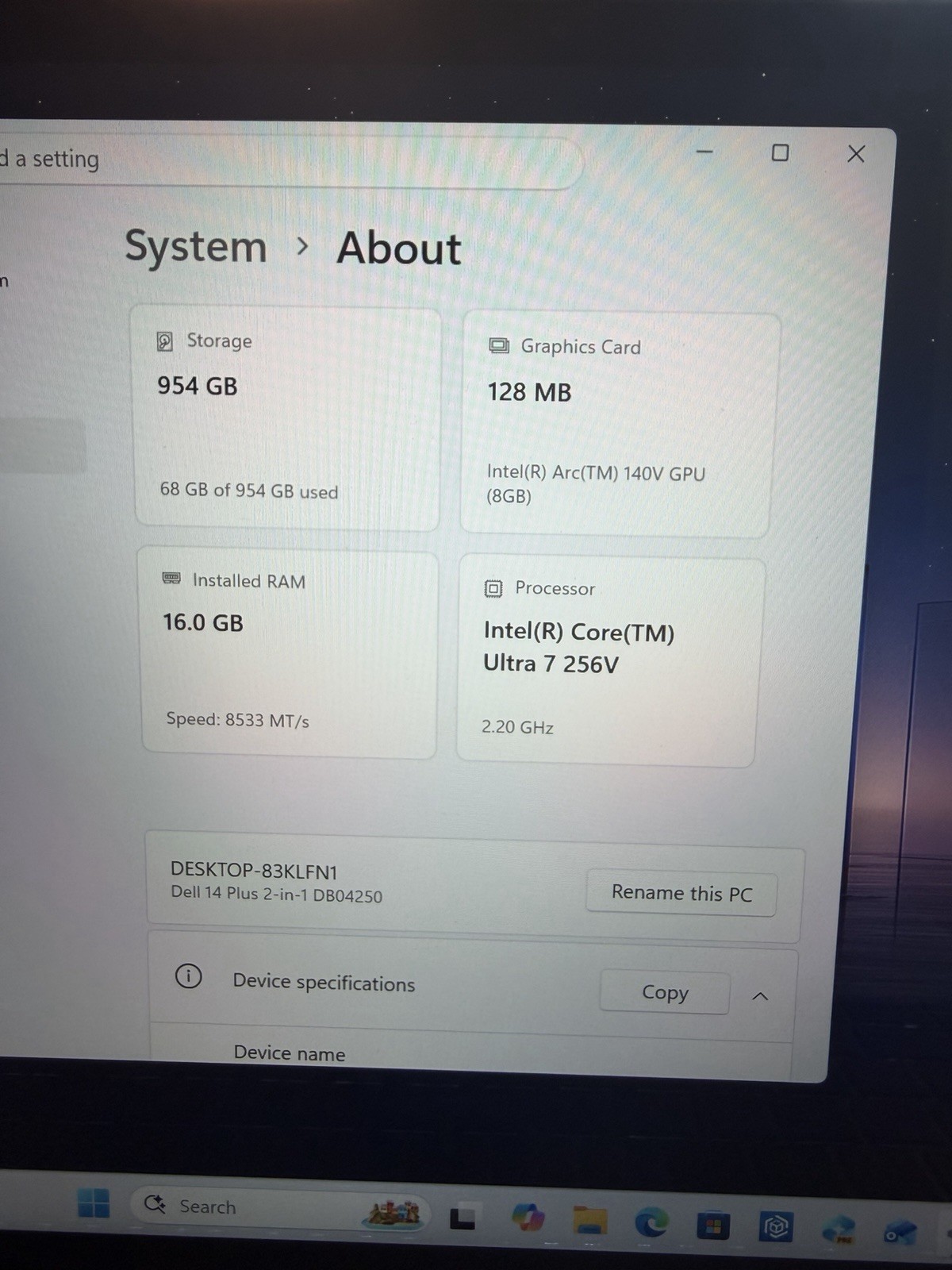 Dell Plus Copilot+ PC 14″ 2-in-1 FHD+ Touch Intel Core Ultra 7 256V 16GB 1TB