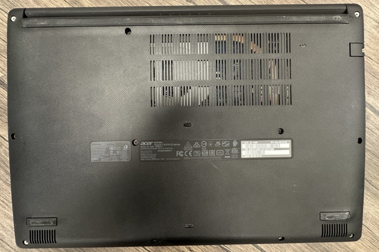 Acer Aspire 3 Model N18QW13 AMD Athlon Silver 3050U @2.30GHz 16GB RAM 256 NVME