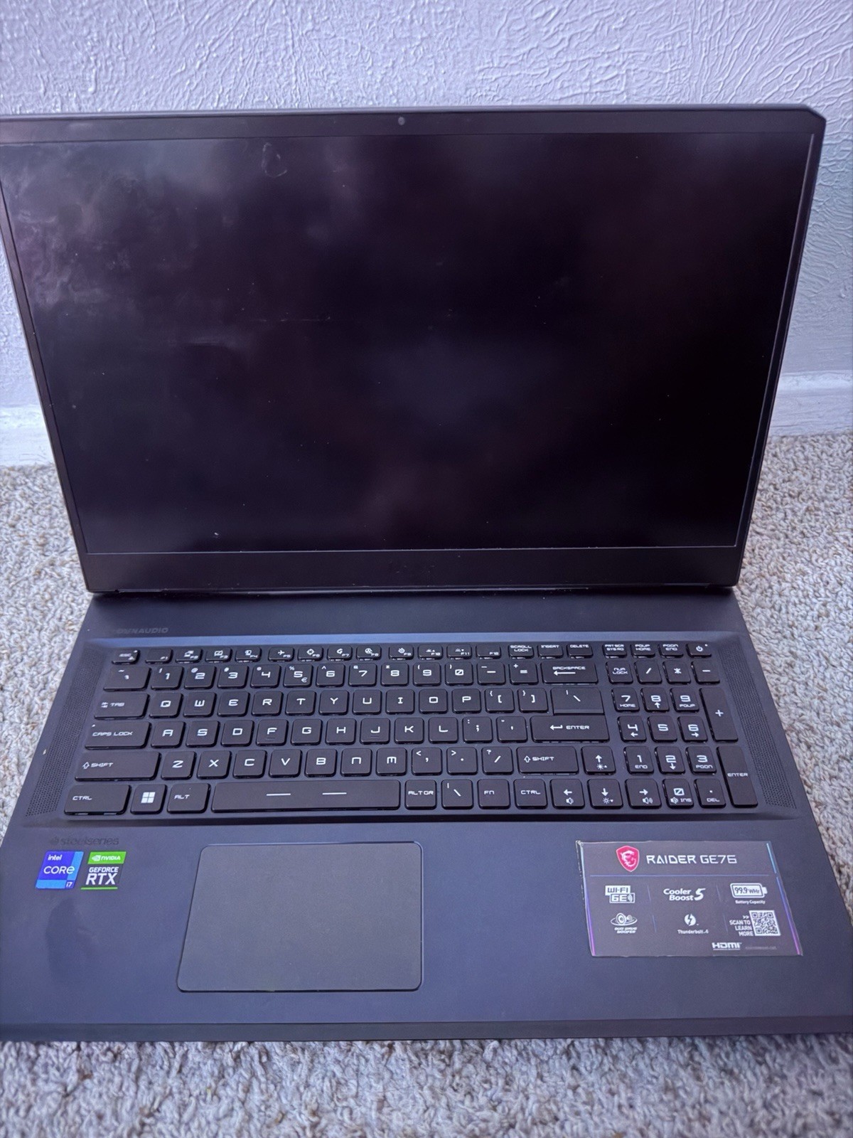 MSI Raider GE76 12UE Gaming Laptop, i7-12700H, RTX, 16GB RAM, 17.3″
