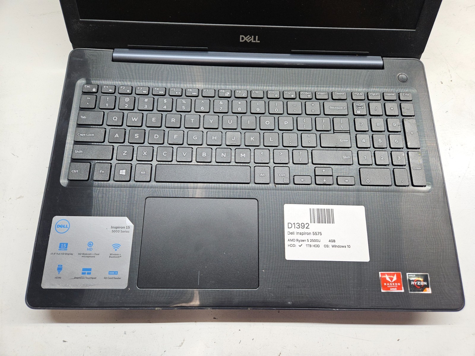 Dell Inspiron 5575 AMD Ryzen 5 2500U 3.6GHz 4GB 1TB HDD WIN 10