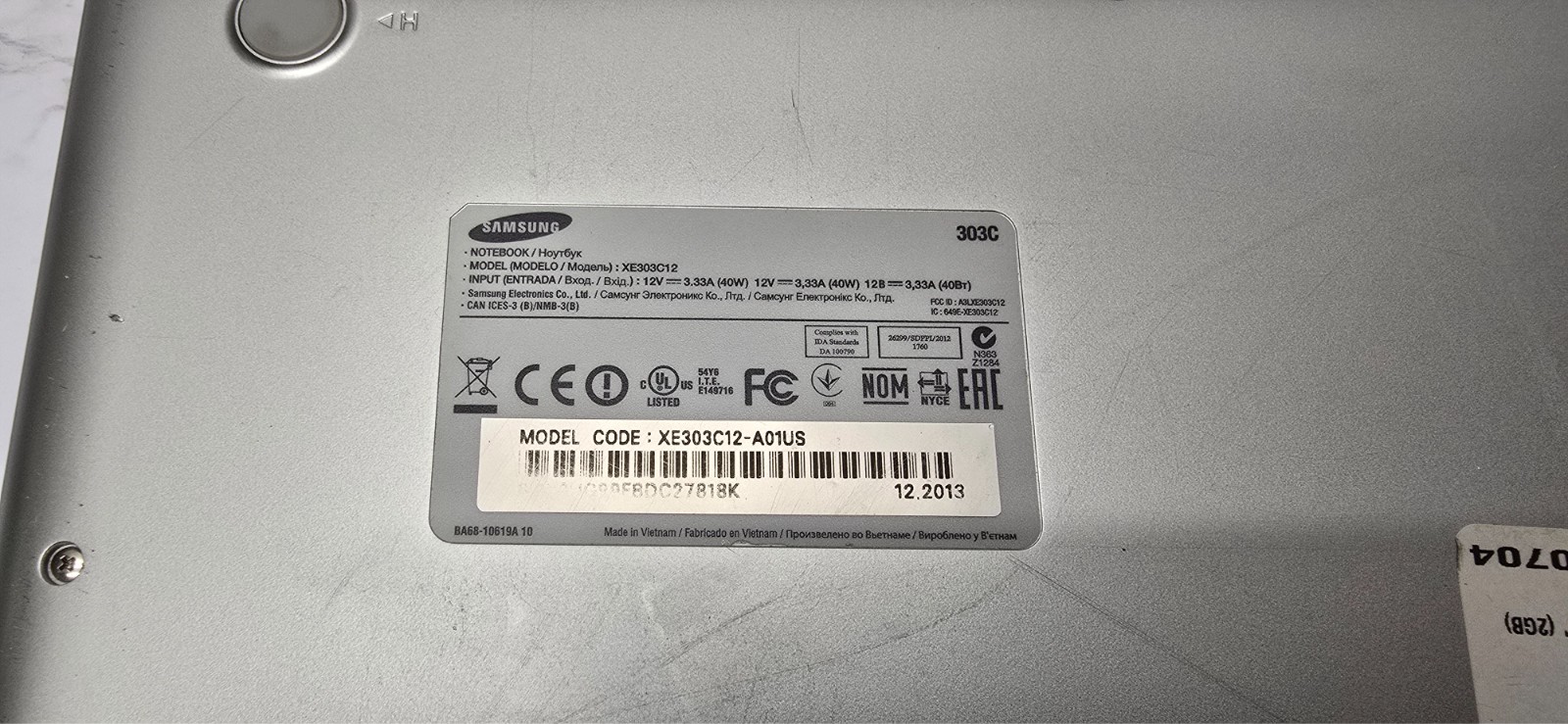 Samsung Chromebook XE303C12 11.6″ Exynos 5250 1.7GHz 2GB 16GB – 96% Battery Life
